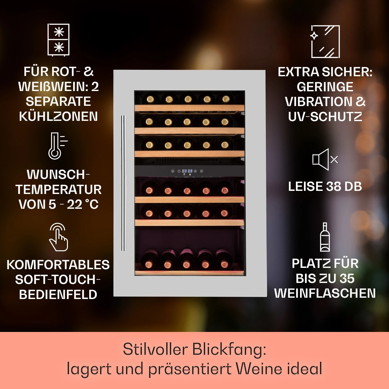 Vinsider 35D Einbau-Weinkühlschrank – Bild 2