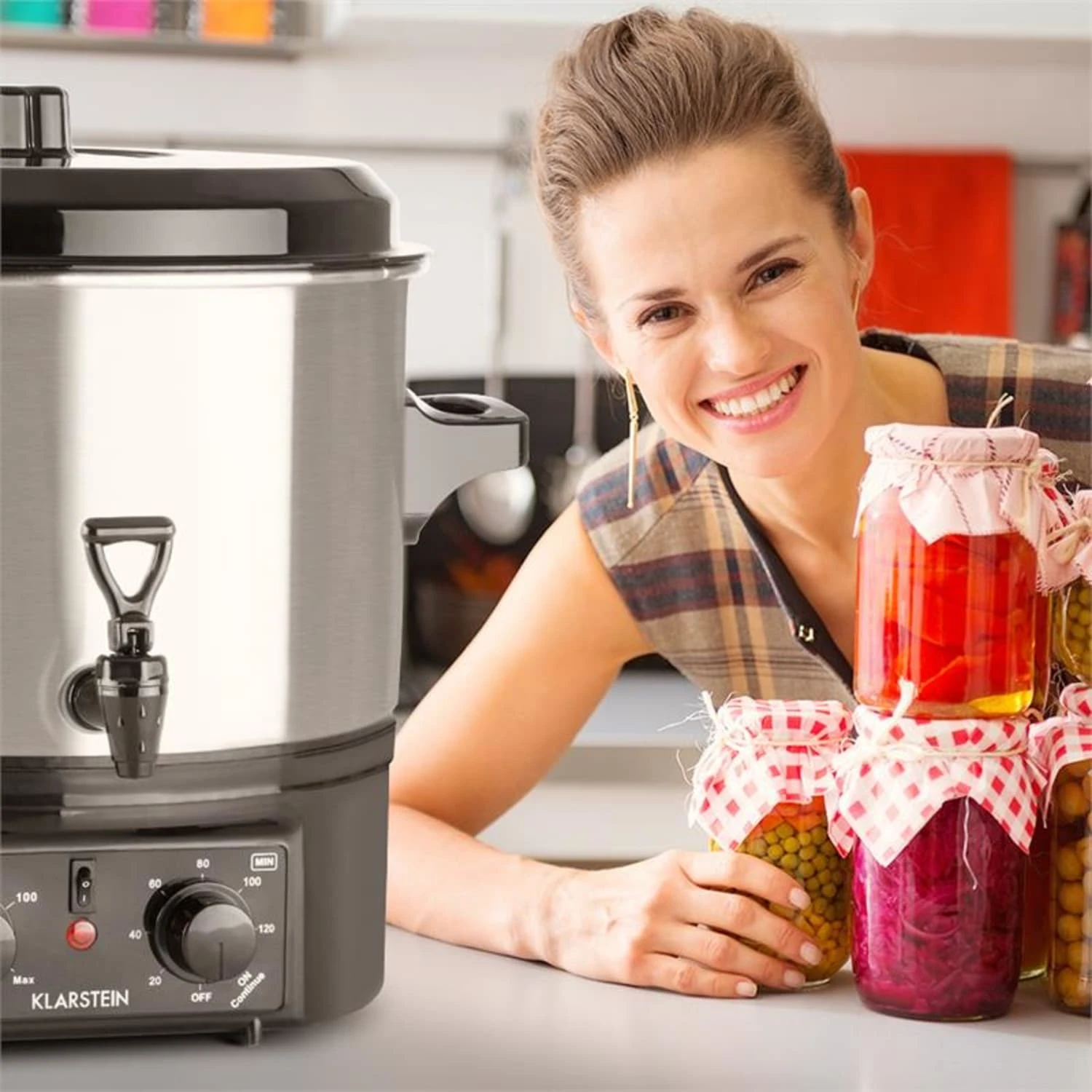 Biggie Small Einkochvollautomat Einkochtopf 16 Liter 2000 W Edelstahl – Bild 6