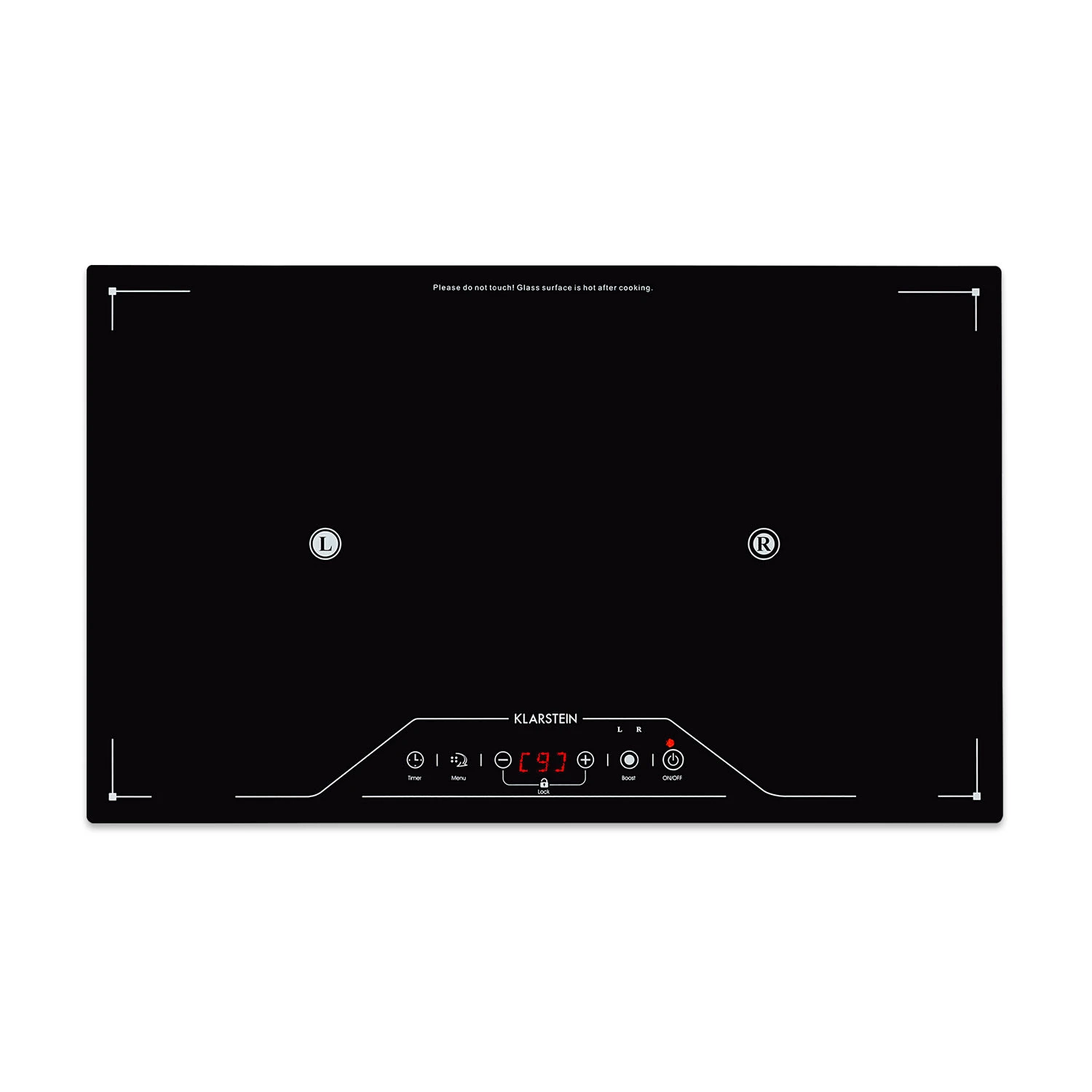 Deejay Freizonen-Induktionskochfeld 3500 W Glaskeramik Touch Schwarz