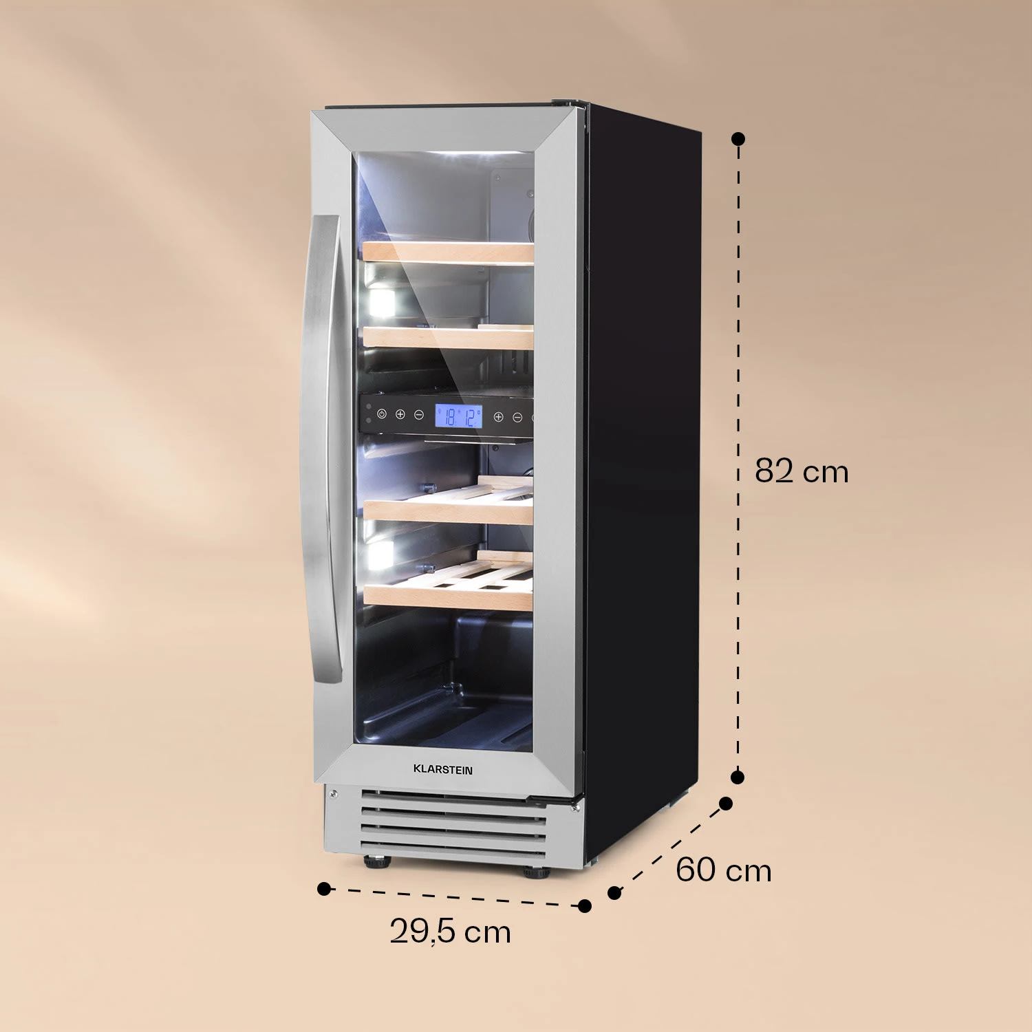 Vinovilla 17 Built-In Duo Weinkühlschrank 2 Zonen 53l 17 Fl. Glastür – Bild 7