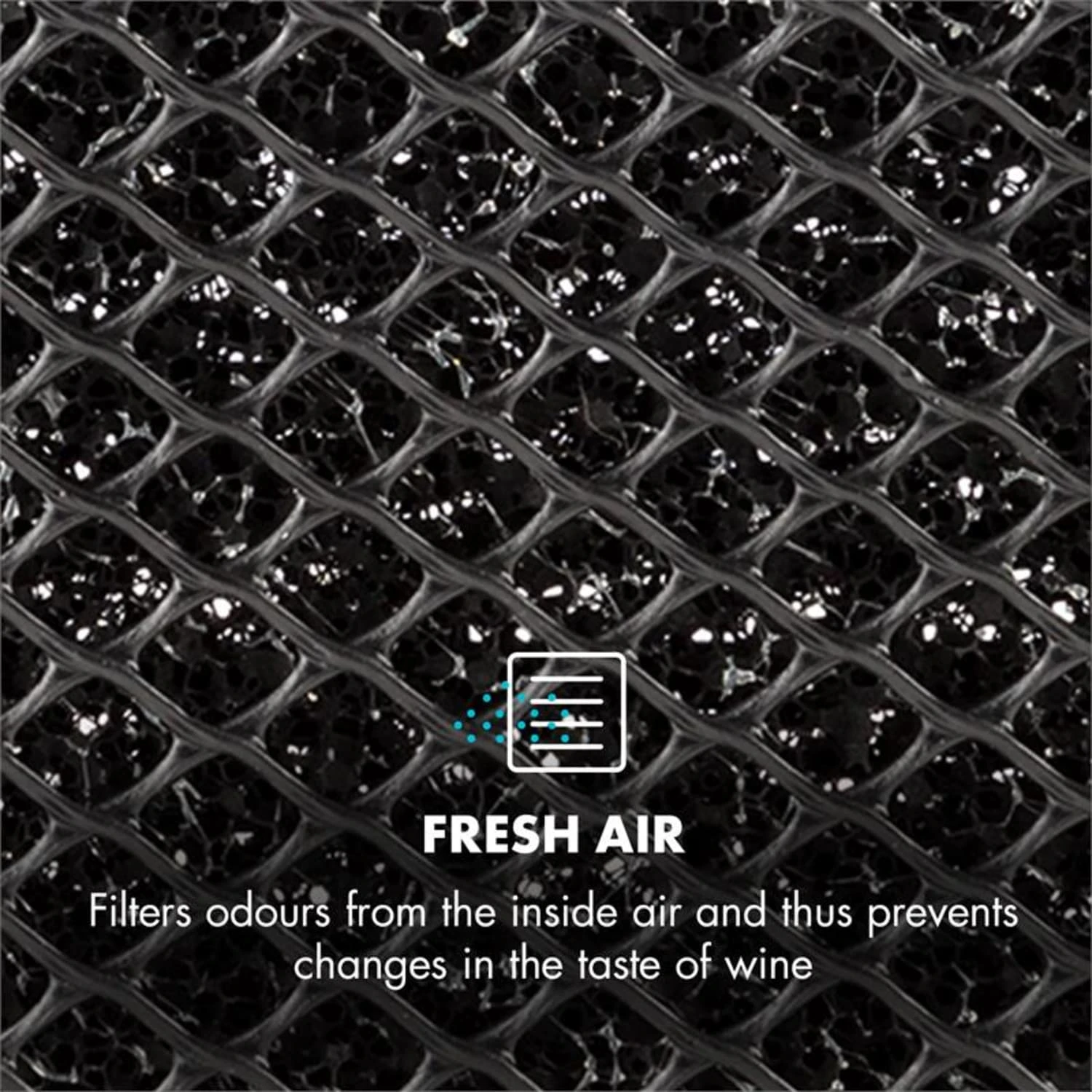 Aktivkohle-Filter Weinkühlschränke 9,9x4,9x1cm (BxHxT) Ersatzfilter – Bild 3