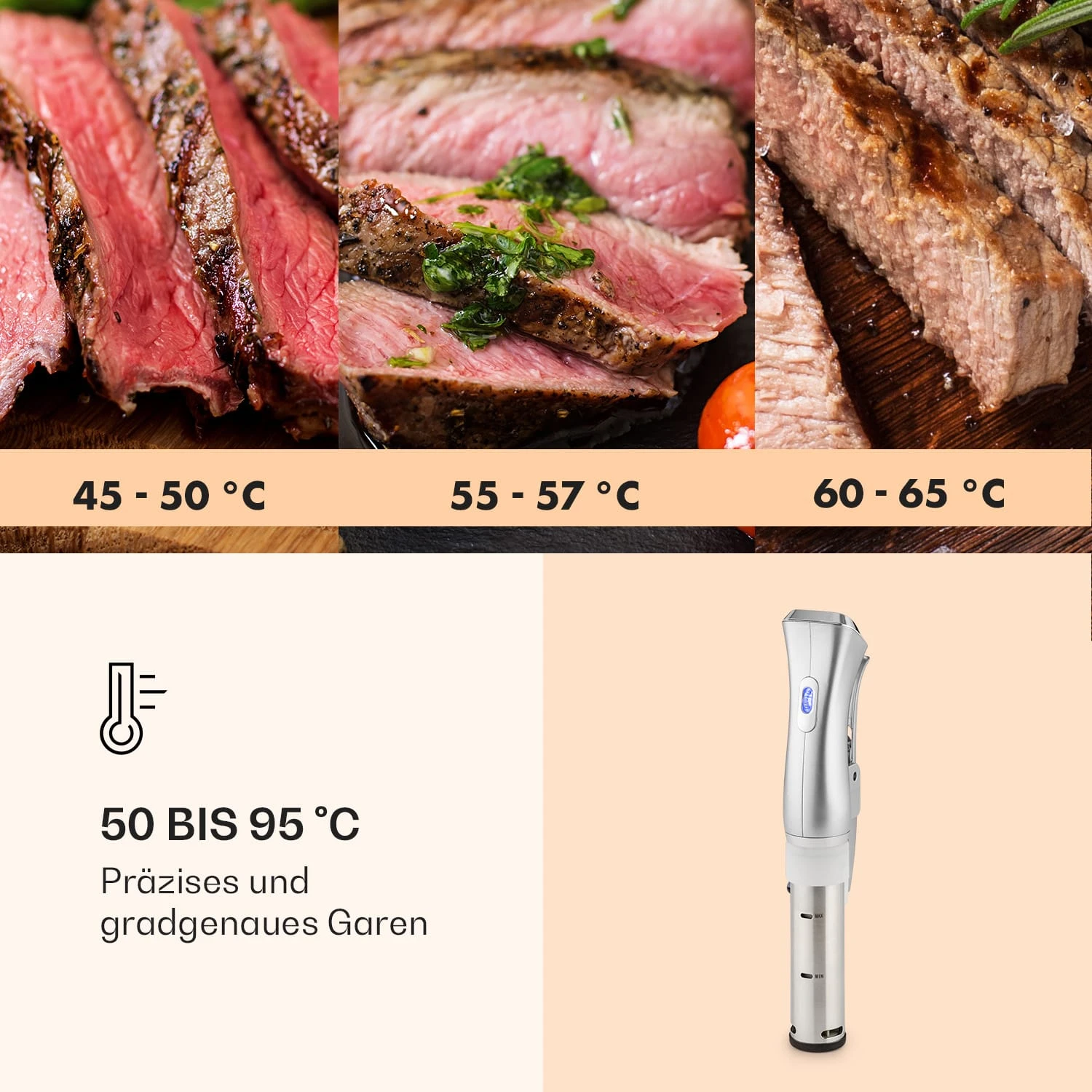 Quickstick Sous Vide Garer Thermostat: 50-95 °C Für 20 L Edelstahl – Bild 3