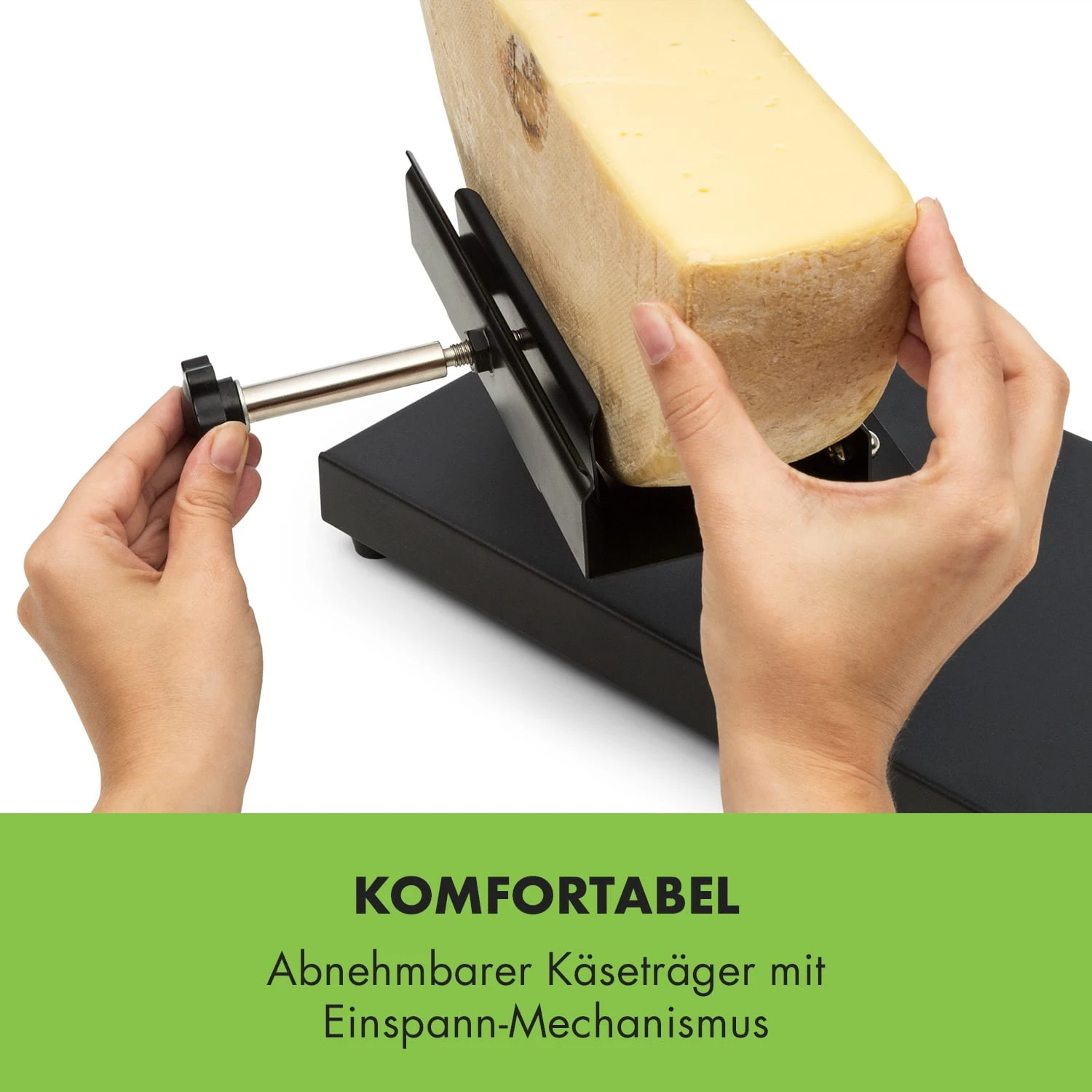 Appenzell Peak Raclette Mit Grill 1000W Thermostatschalter Schwarz – Bild 5