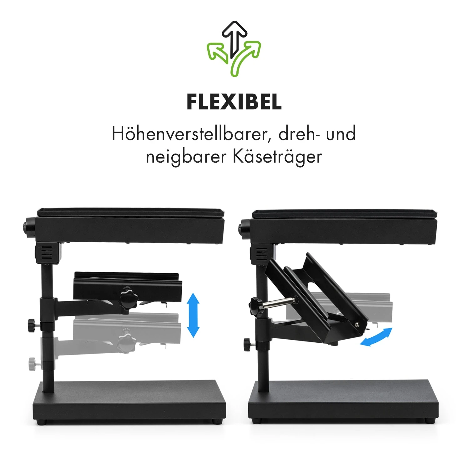 Appenzell Peak Raclette Mit Grill 1000W Thermostatschalter Schwarz – Bild 7