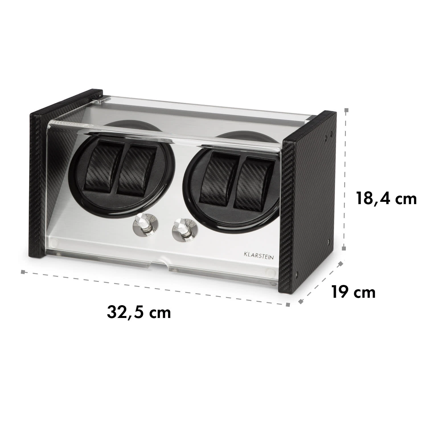 Tokyo 4 Uhrenbeweger, 4 Uhren, 3 Geschwindigkeiten, 4 Modi, Schwarz – Bild 8