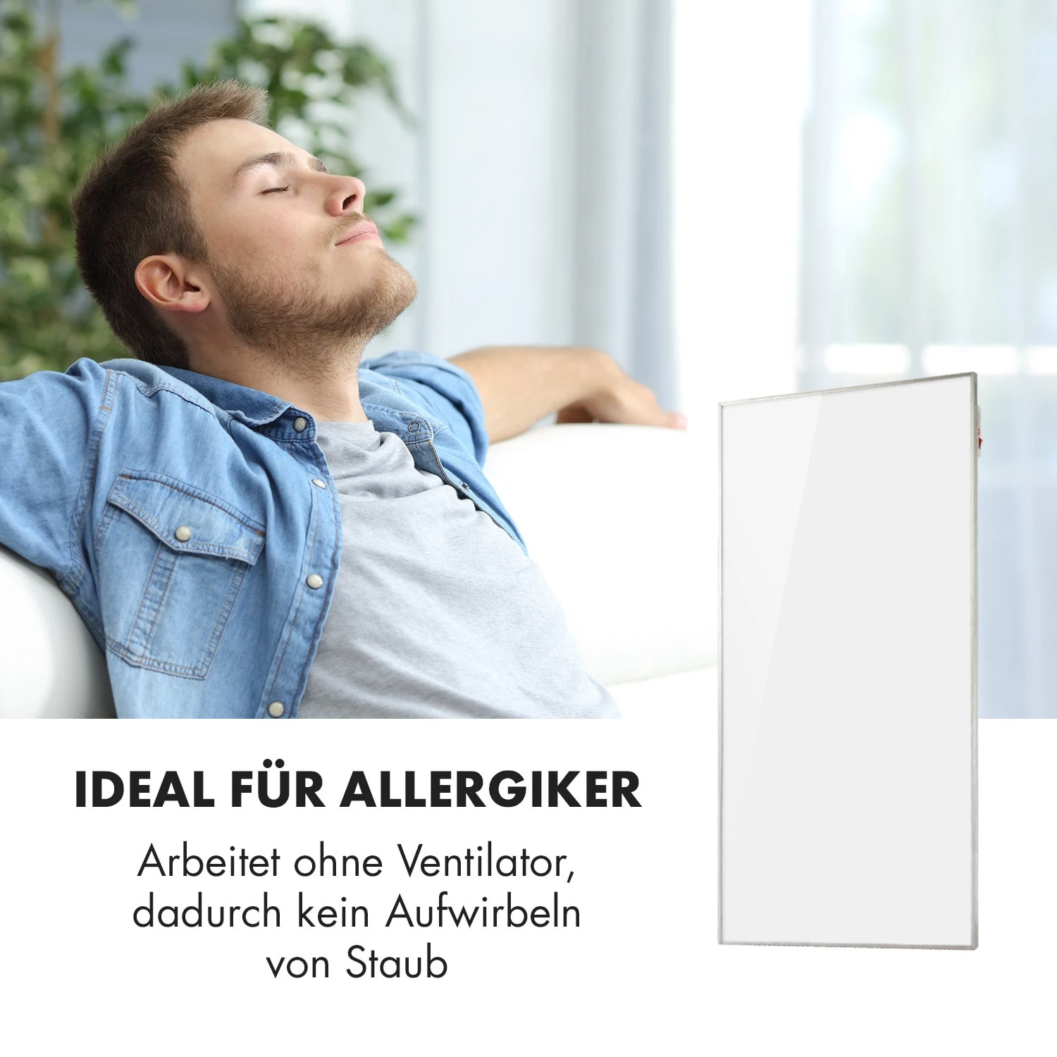 Wonderwall 72 Infrarotheizung 60x120cm 720W Wochentimer IP24 – Bild 5