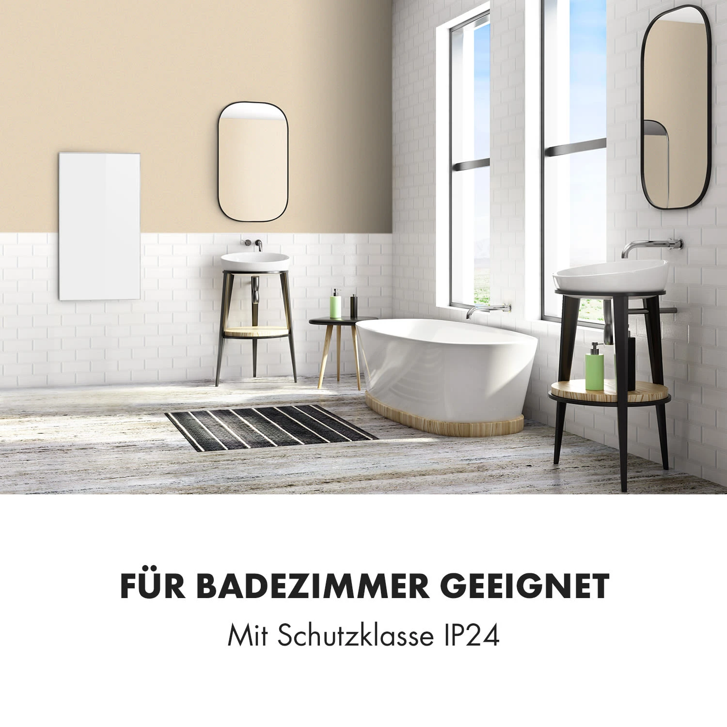 Wonderwall 45 Infrarot-Heizung 50x90cm 450W Wochentimer IP24 – Bild 4