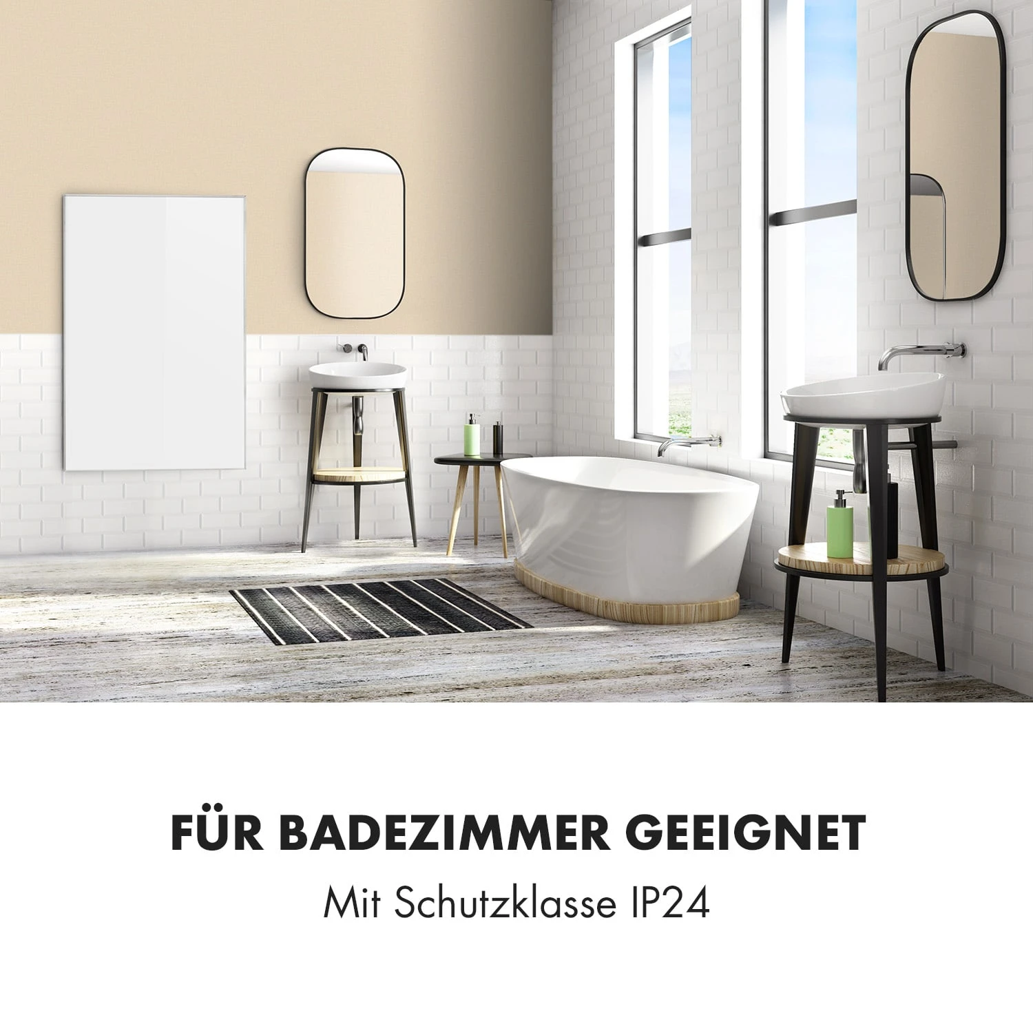 Wonderwall 96 Infrarotheizung 120x80cm 960W Timer IP24 – Bild 4