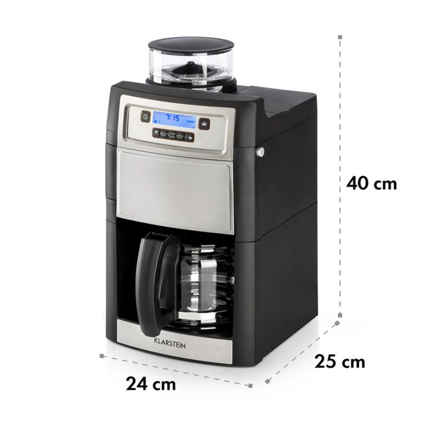 Aromatica II Kaffeemaschine, Mahlwerk, 1,25 L, Silber – Bild 10