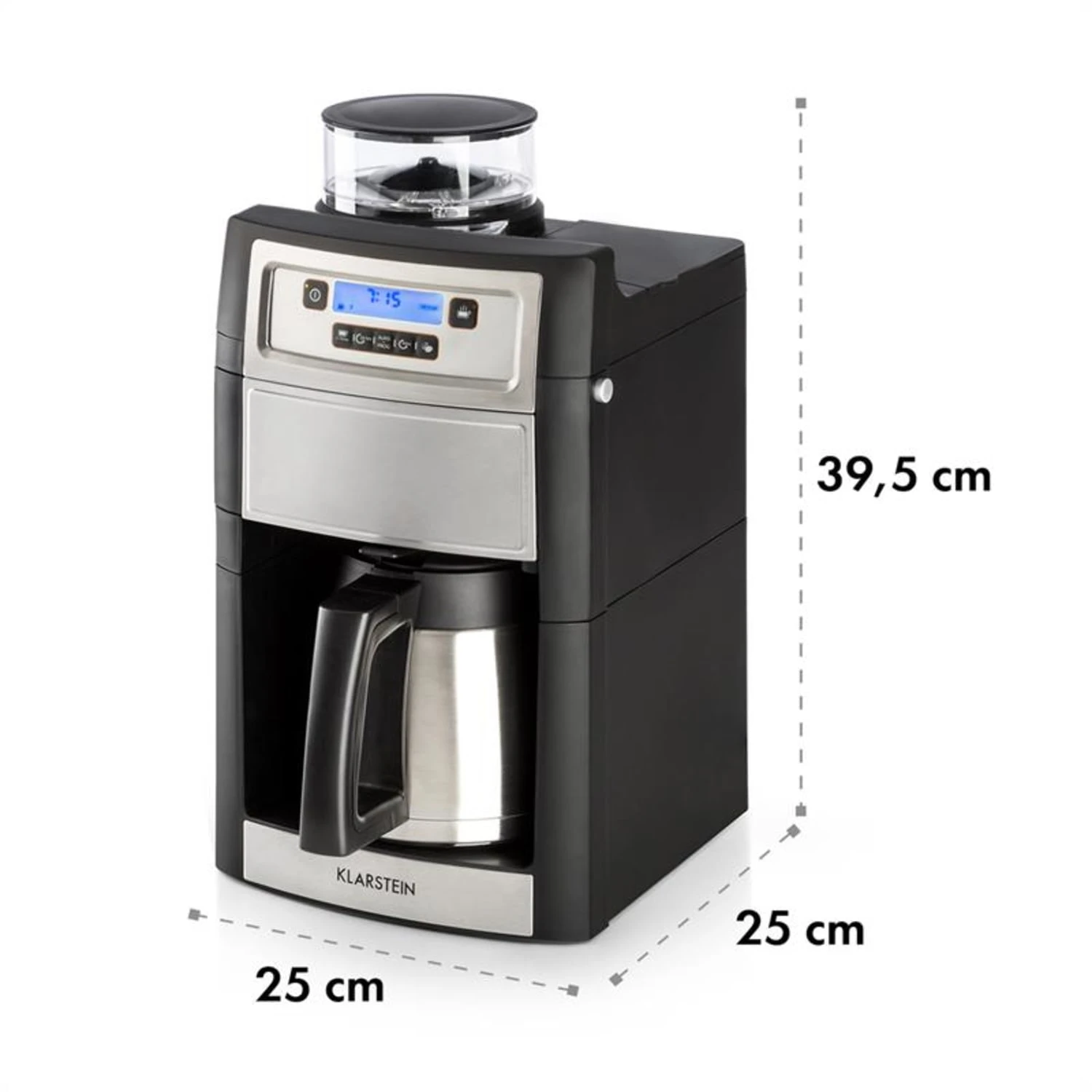 Aromatica II Thermo Kaffeemaschine, Mahlwerk, 1,25 L, Silber – Bild 11