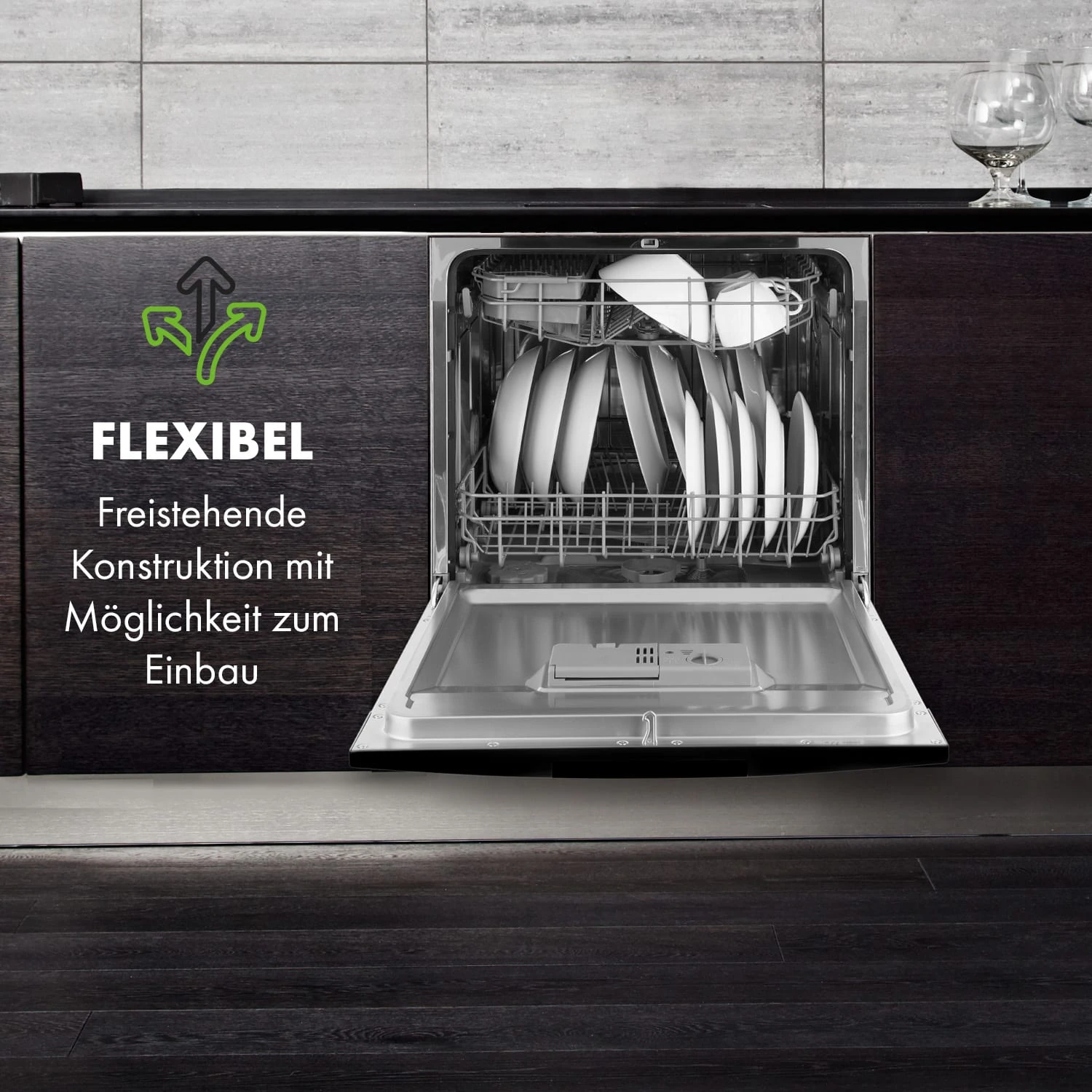 Amazonia 8 Neo Tischgeschirrspüler 8 Programme LED-Display – Bild 2