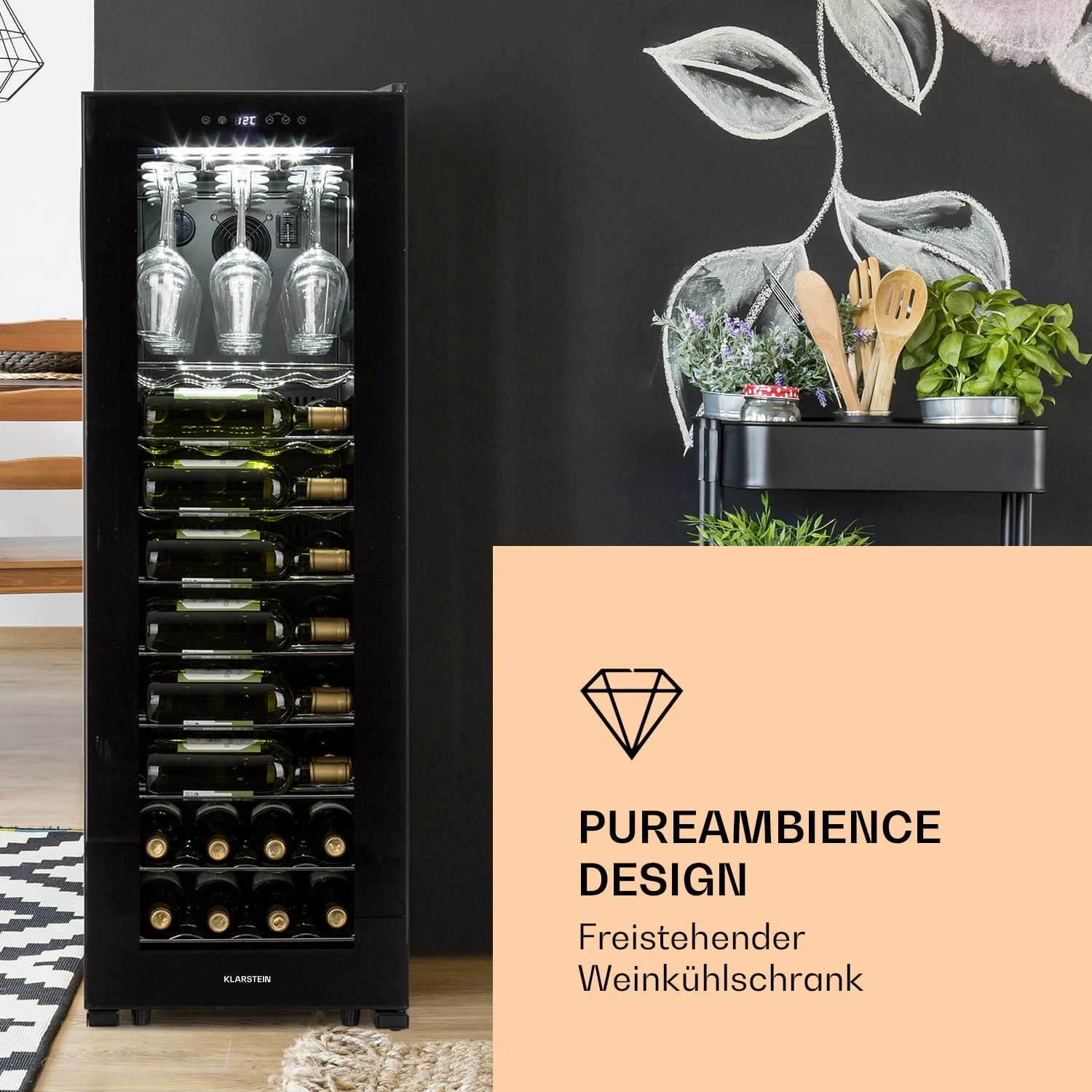 Bellevin 62 Weinkühlschrank 56 Flaschen 5-20°C EEC G – Bild 2