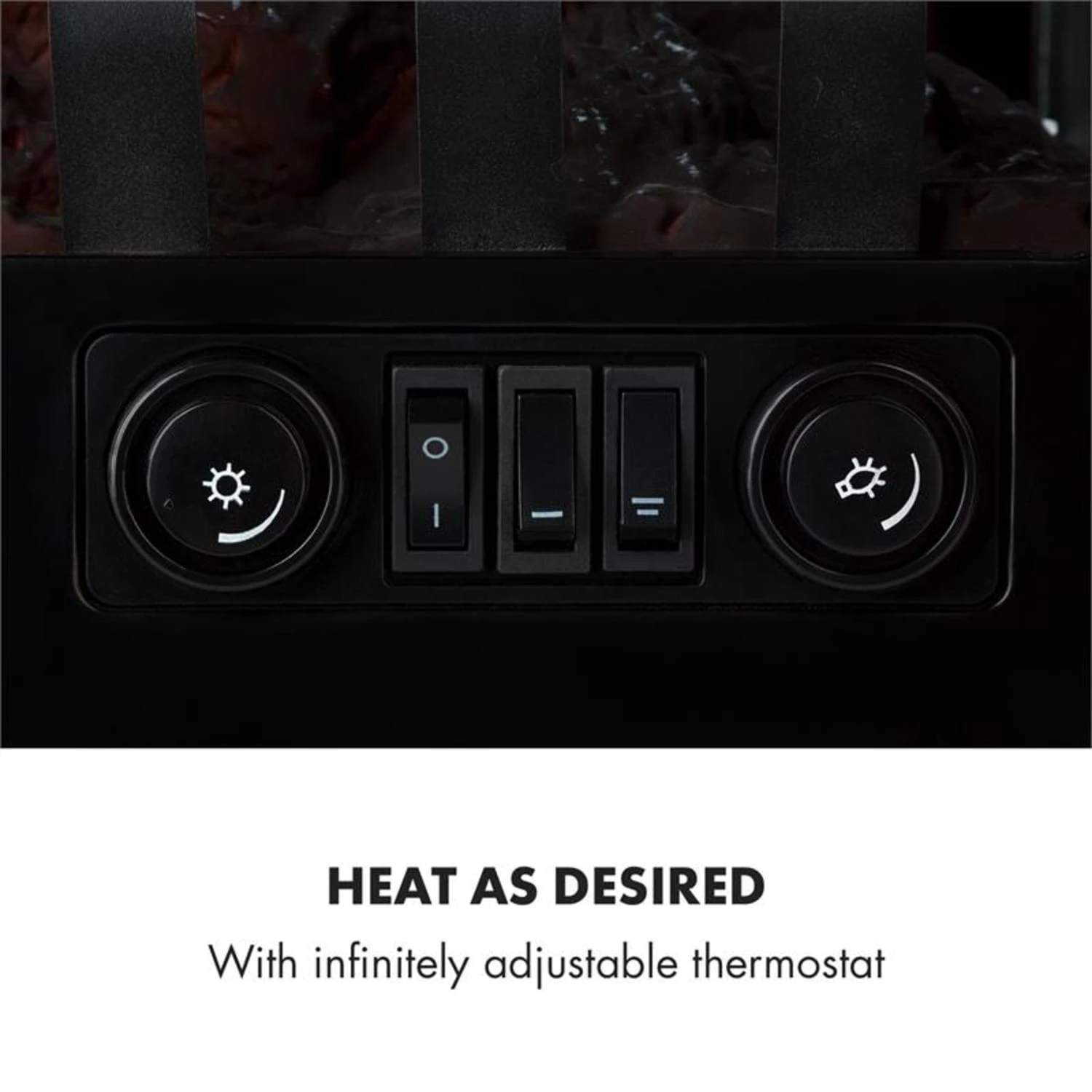 Innsbruck Elektrischer Kamin 1000/2000W Thermostat – Bild 4