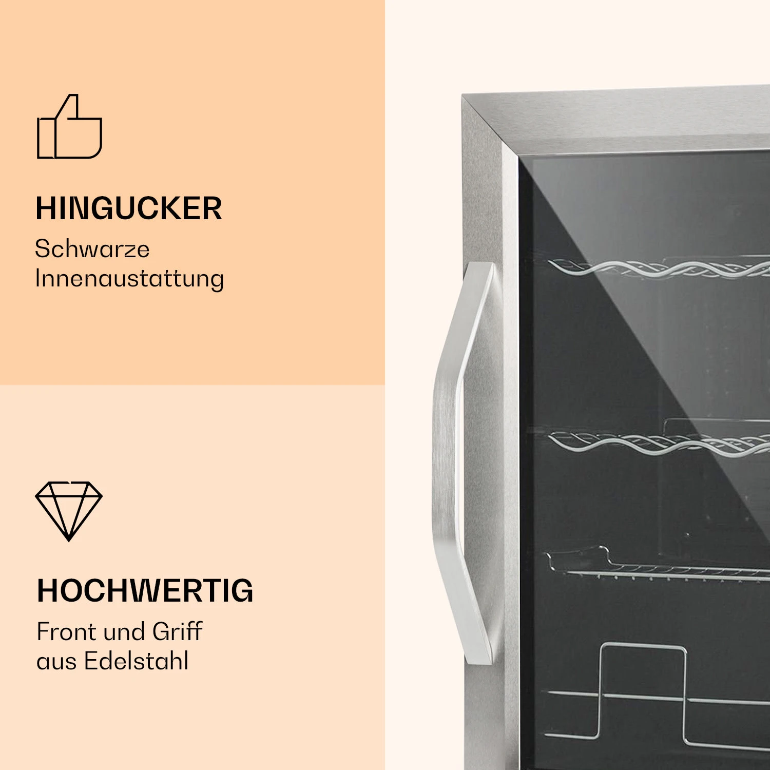 Beersafe XL Mix It Edition Kühlschrank 60 Ltr 4 Böden Panoramaglastür – Bild 3