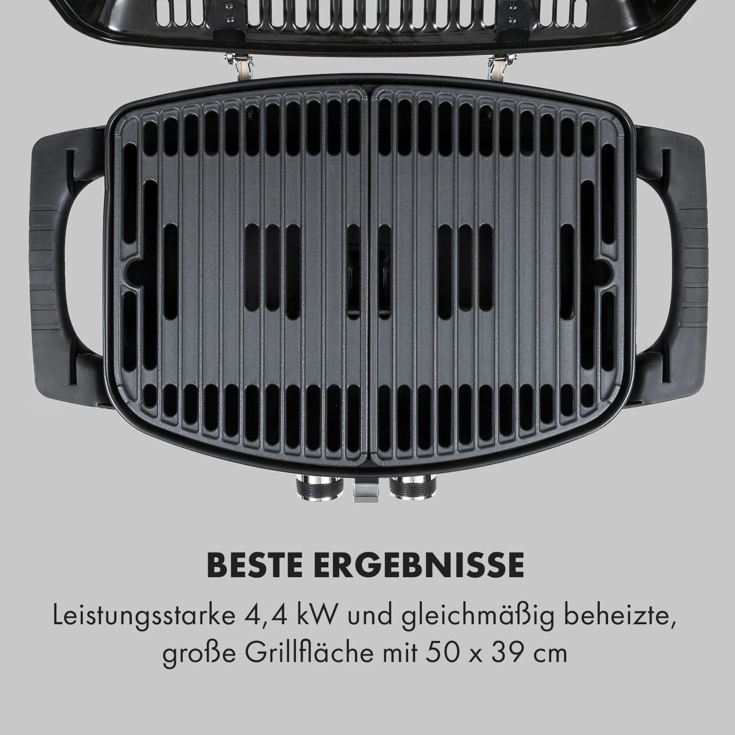 Parforce Duo Gasgrill 2 Brenner 4,4kW 15000BTU 300°C Grau – Bild 3
