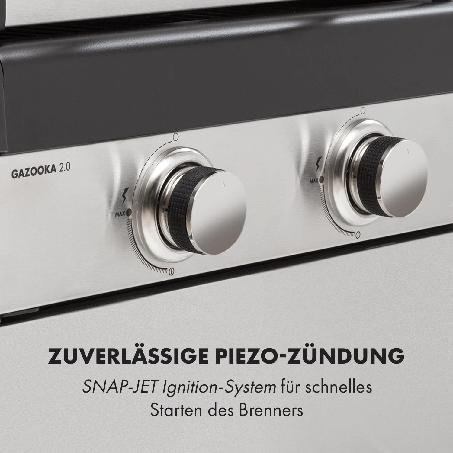 Gazooka 2.0T Gas BBQ Grill 2x3kW Brenner Edelstahl – Bild 8