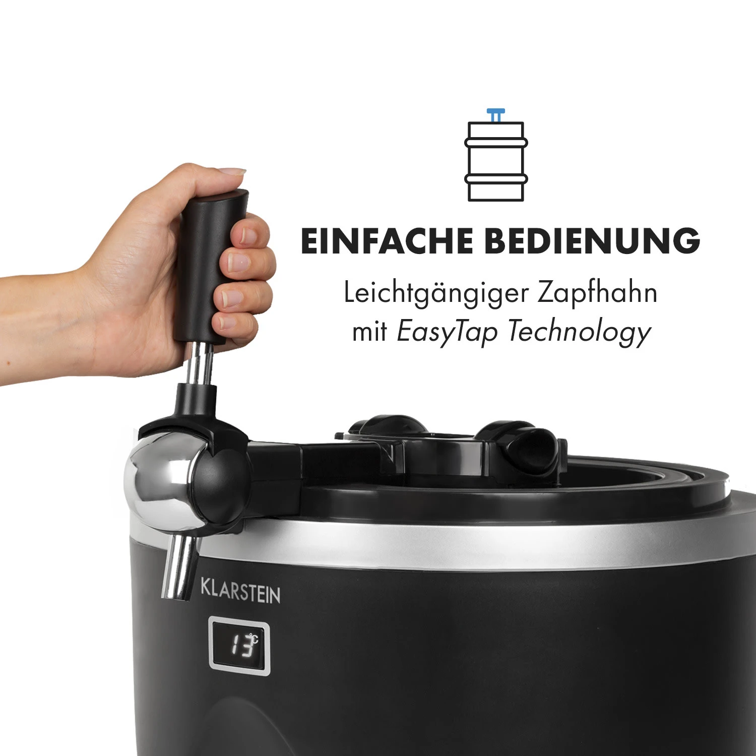 Tap2Go Mobile 2-in1 Bierzapfanlage Mit Getränkekühler 5l/13l Schwarz – Bild 7