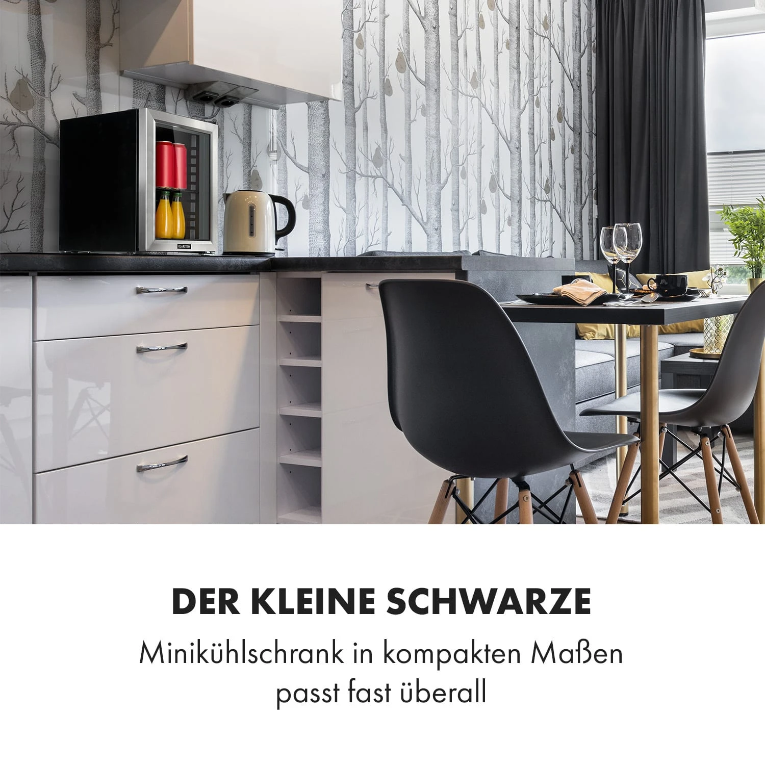 Harlem Getränkekühlschrank 23 Liter 1 Metallrost Glastür – Bild 2