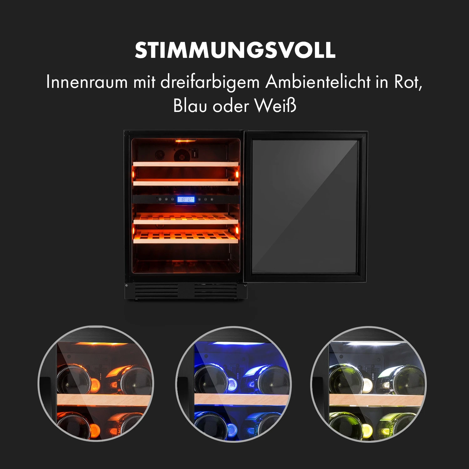 Vinovilla 43 Built-In Duo Onyx Weinkühlschrank 129l 43 Fl. 2 Zonen – Bild 3