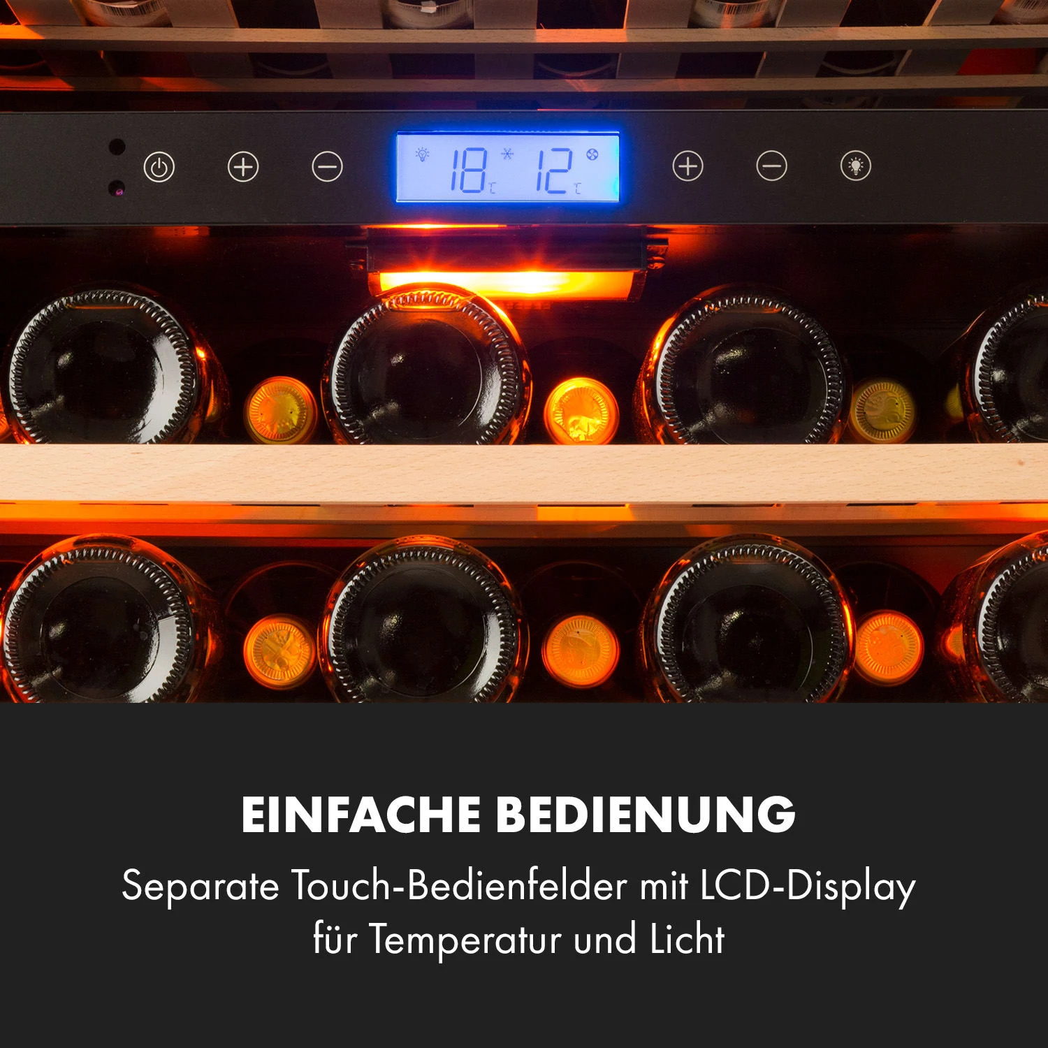 Vinovilla 43 Built-In Duo Onyx Weinkühlschrank 129l 43 Fl. 2 Zonen – Bild 4