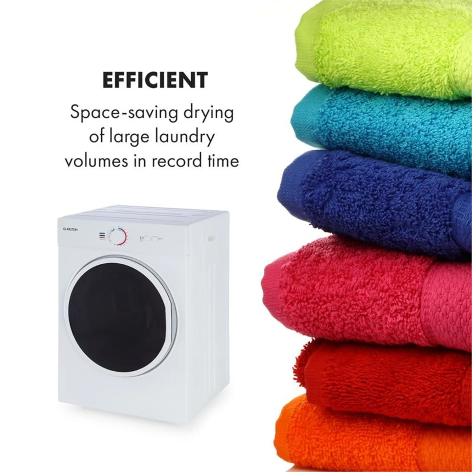 Jet Set Mini-Wäschetrockner Ablufttrockner 1020W EEK C 3kg 50cm Weiß – Bild 5