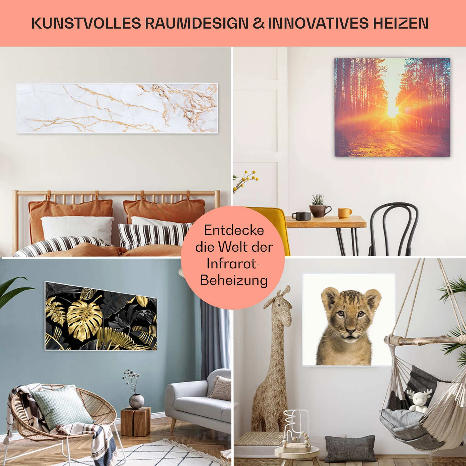 Wonderwall Air 72 Infrarotheizung 120x60cm 720W Wandinstallation Fernbedienung – Bild 7