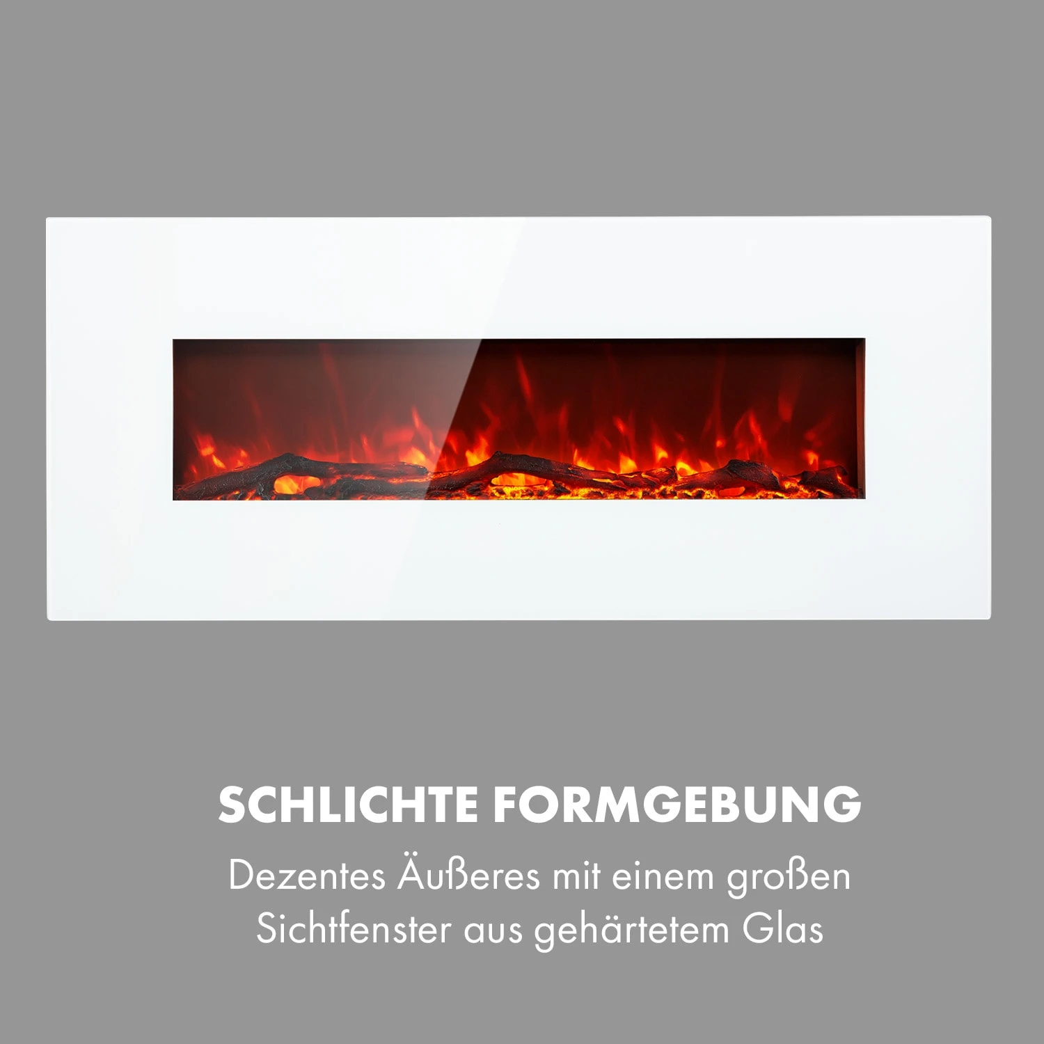 Lausanne Long Elektrischer Kamin 1600W 2 Heizstufen 128 Cm – Bild 3