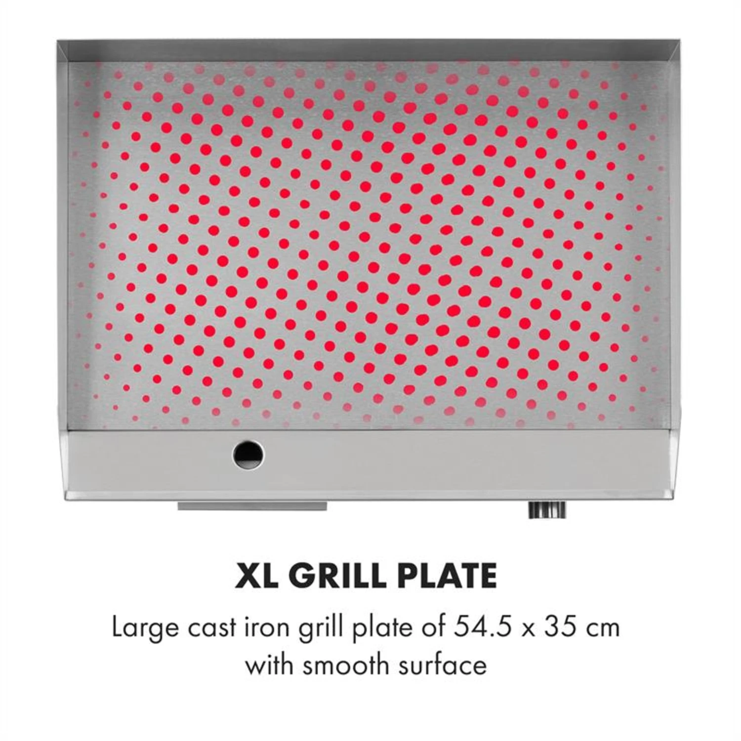 Grillmeile 3000G Elektrogrill 3000W Grillplatte 54,5x35cm Glatt – Bild 3