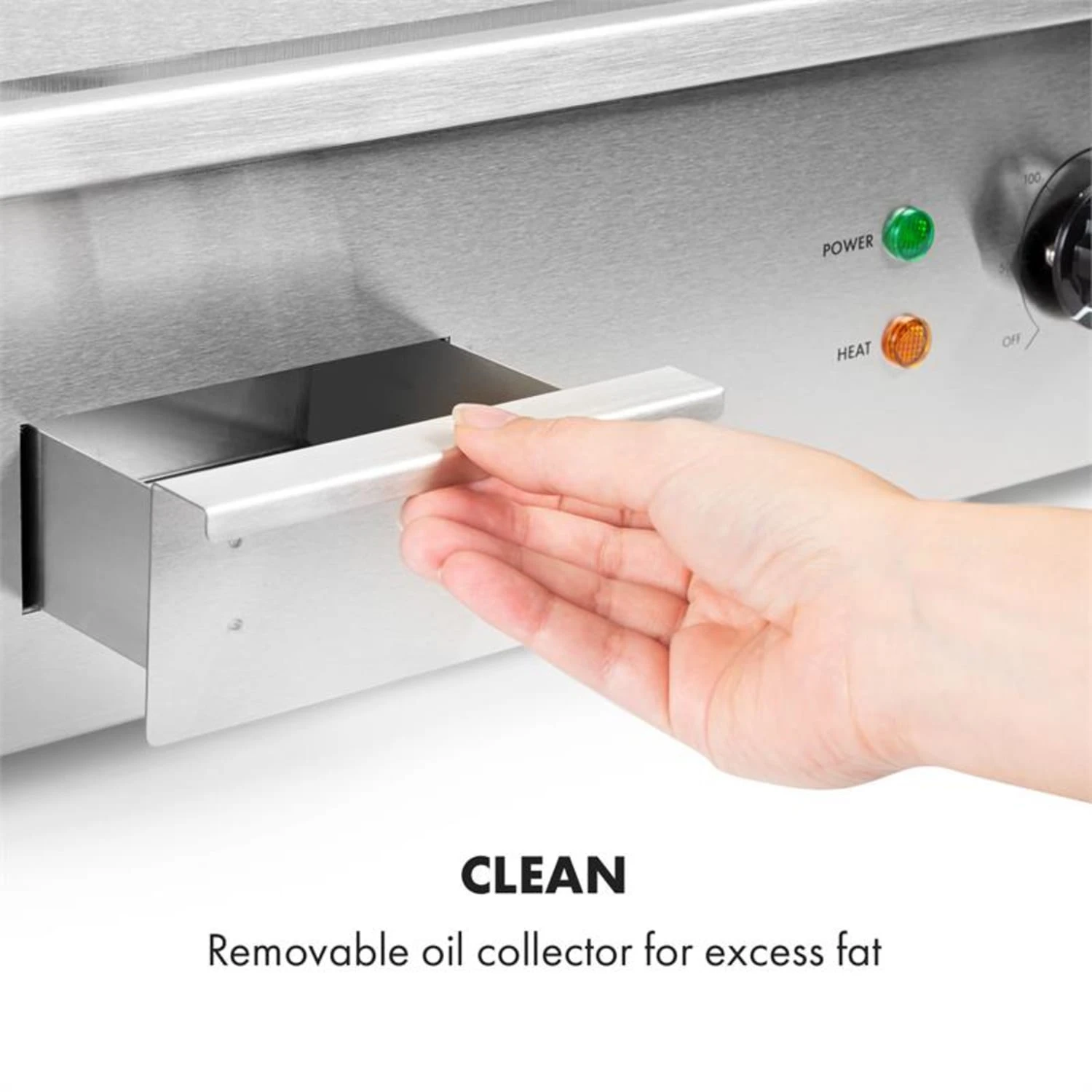 Grillmeile 3000G Elektrogrill 3000W Grillplatte 54,5x35cm Glatt – Bild 6