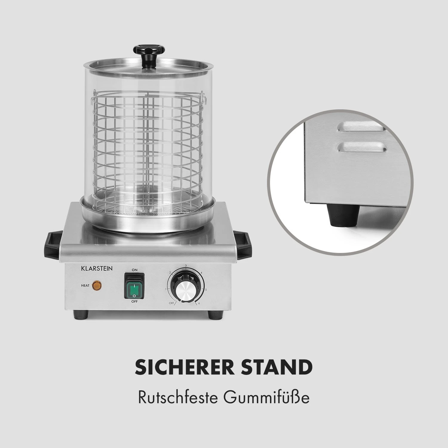 Wurstfabrik 450 Hot Dog Maker 450W 5L 30-100°C Glas Edelstahl – Bild 7
