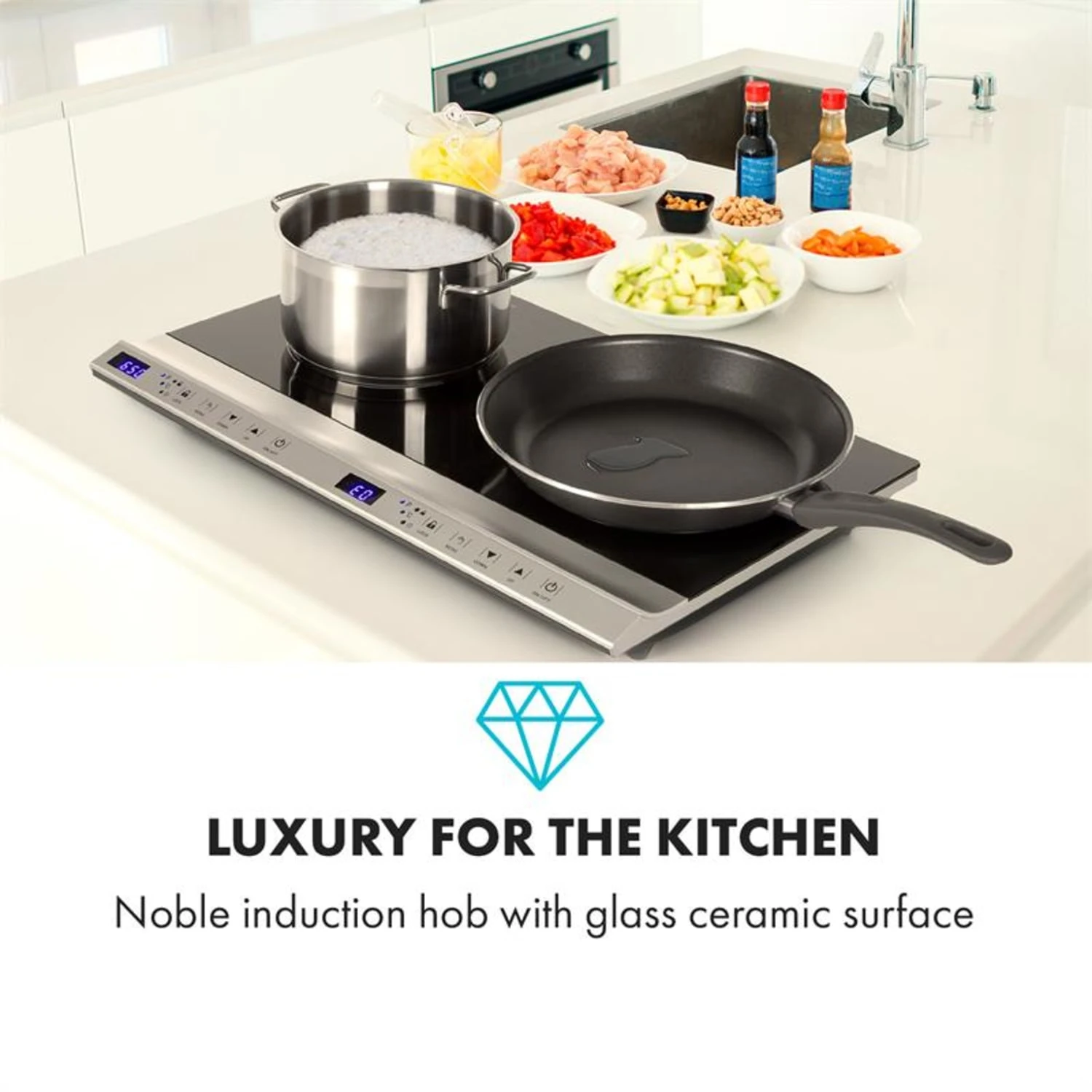 Cucinata Induktionskochfeld 3100W 10 Leistungsstufen 200-1300W – Bild 2