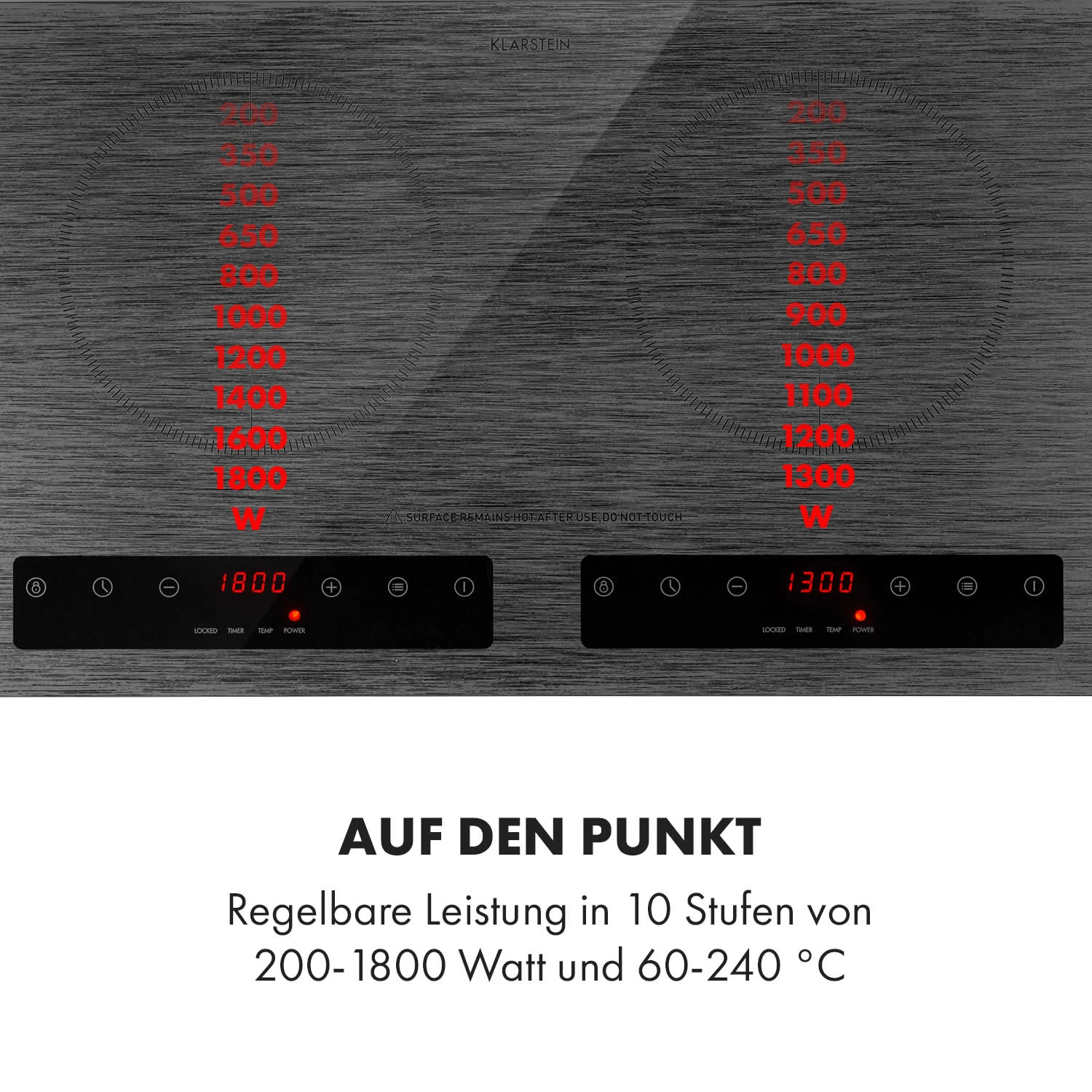 Varicook Steel Induktionskochfeld 3100W 10 Leistungsstufen Topfsensor – Bild 4