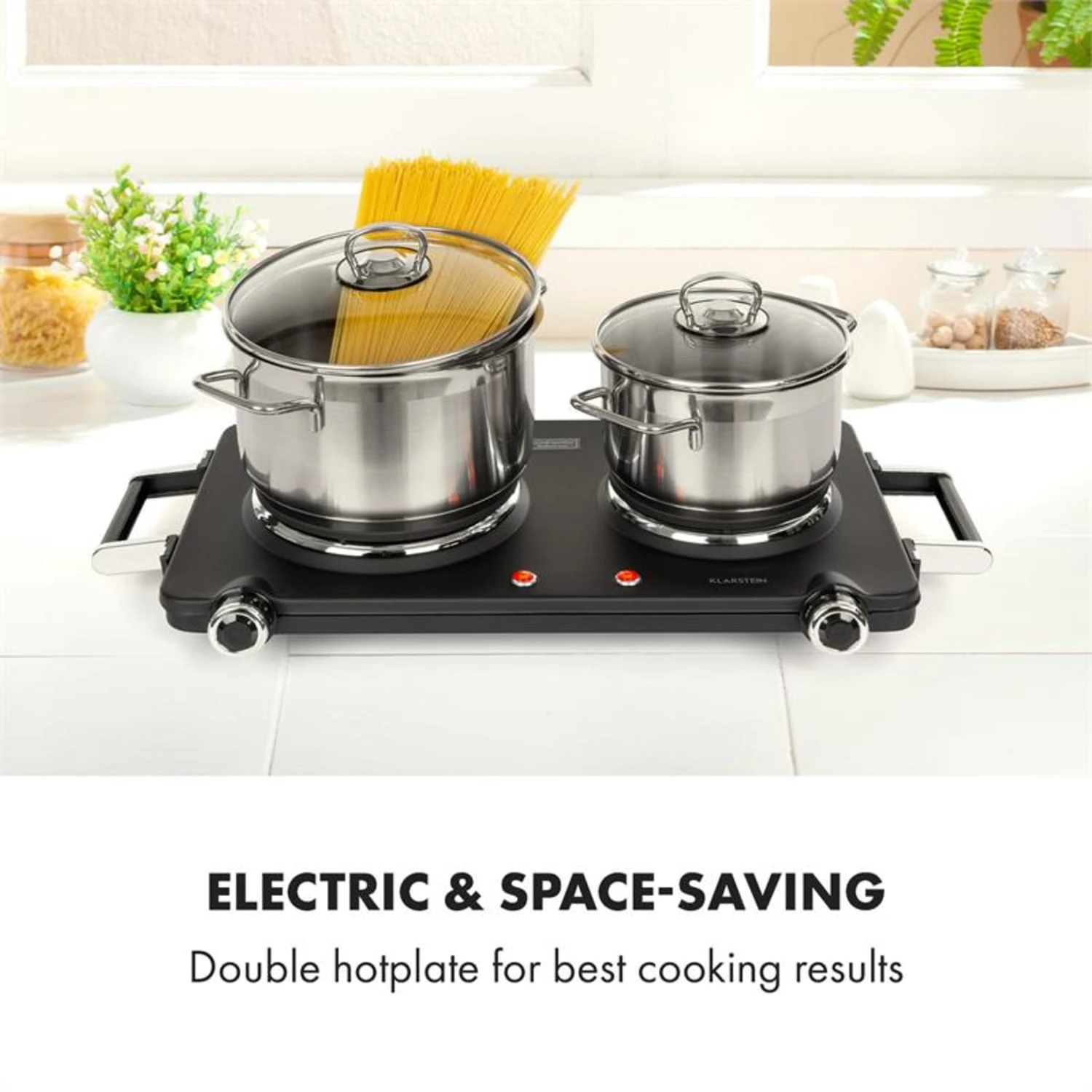 Cookorama Doppelkochplatte 1900-2250 W 150/180 Mm Ø 5 Stufen Schwarz – Bild 2