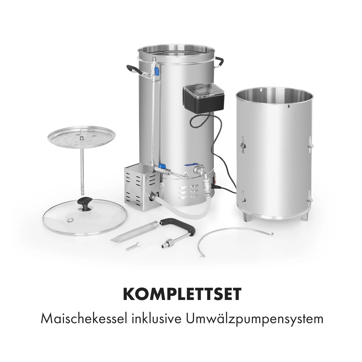 Brauheld Pro Maischekessel 2500W 30L 30-100°C Umwälzpumpe Edelstahl – Bild 6