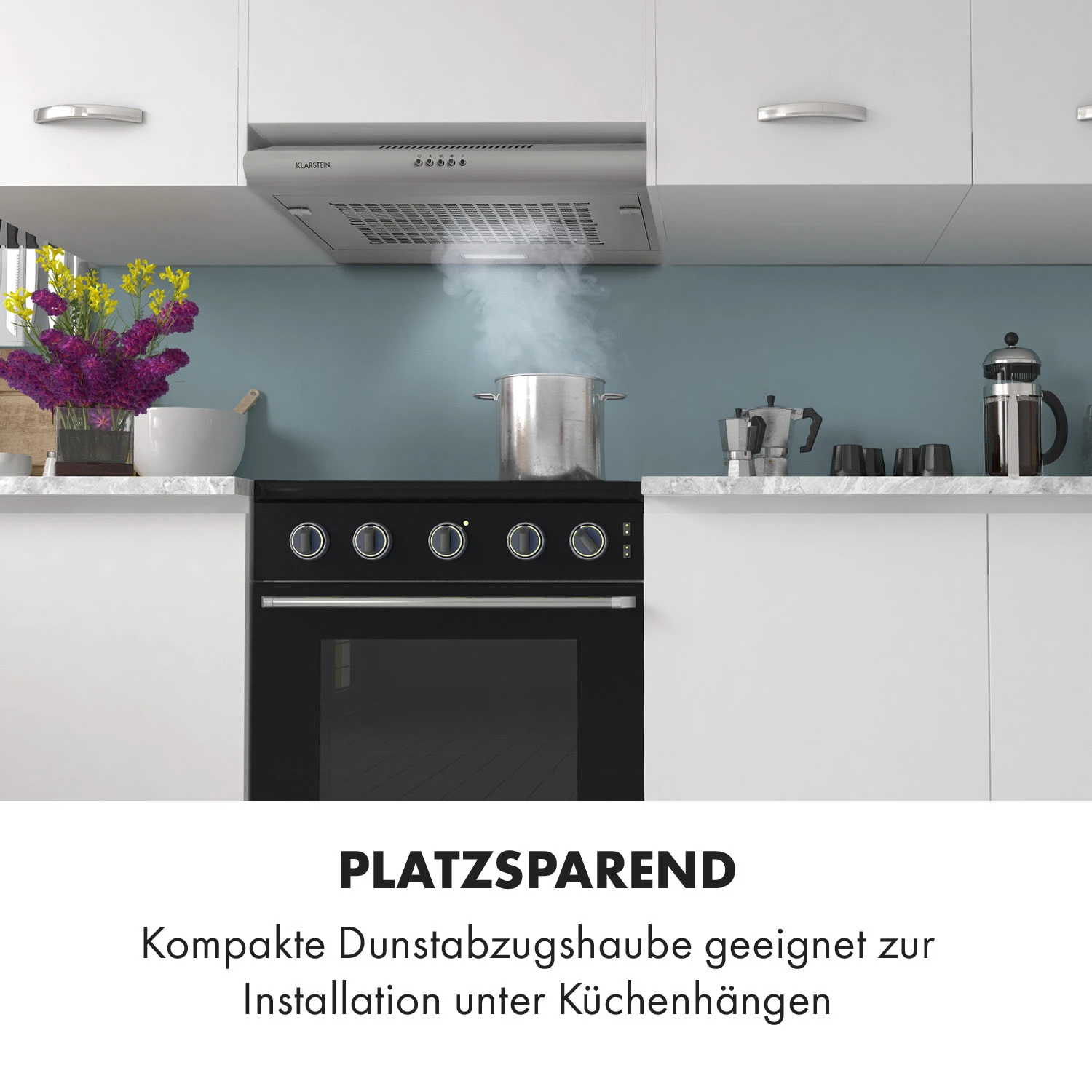 Capannina Unterbau-Abzugshaube 60cm 166m³/h LED Edelstahl – Bild 2