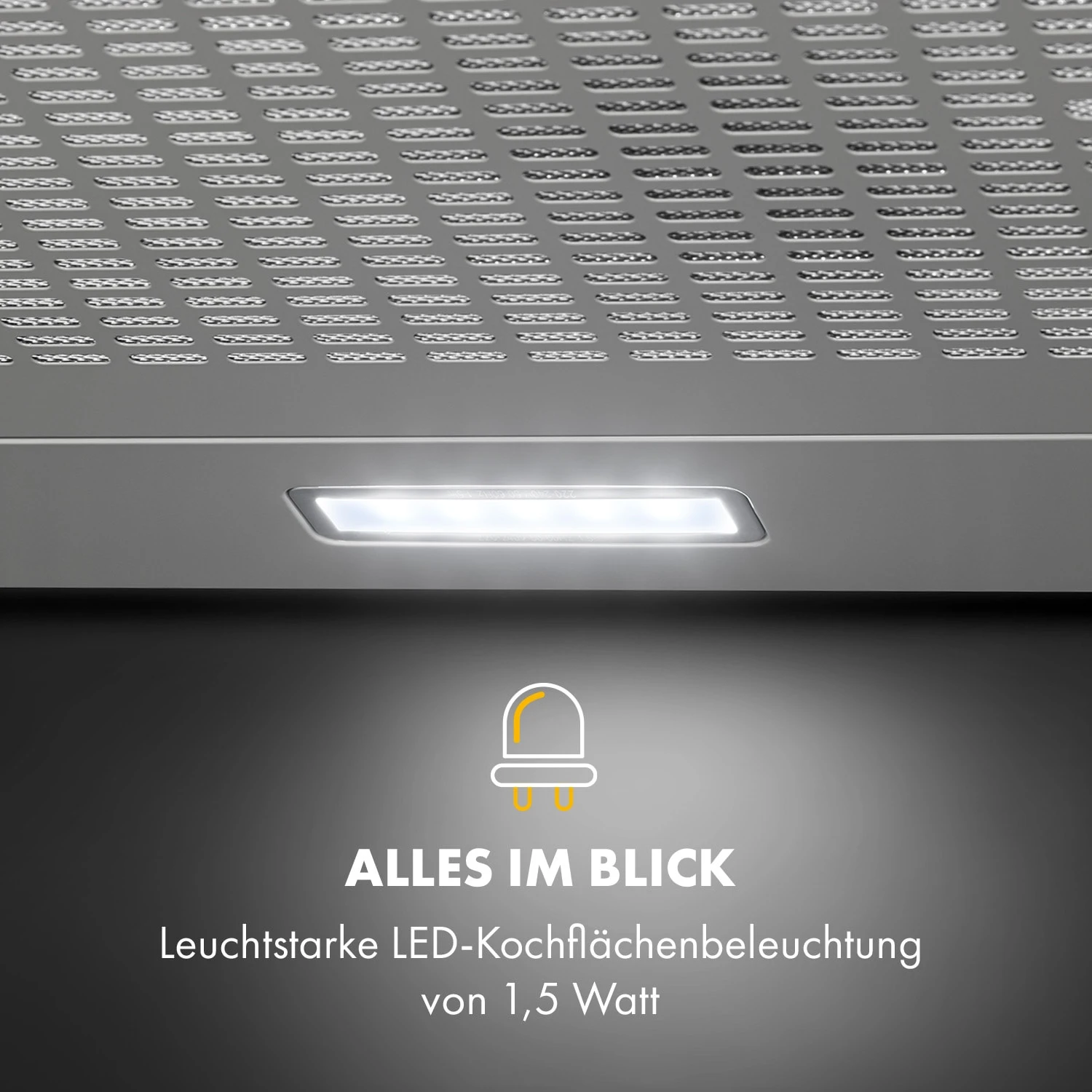 Capannina Unterbau-Abzugshaube 60cm 166m³/h LED Edelstahl – Bild 4
