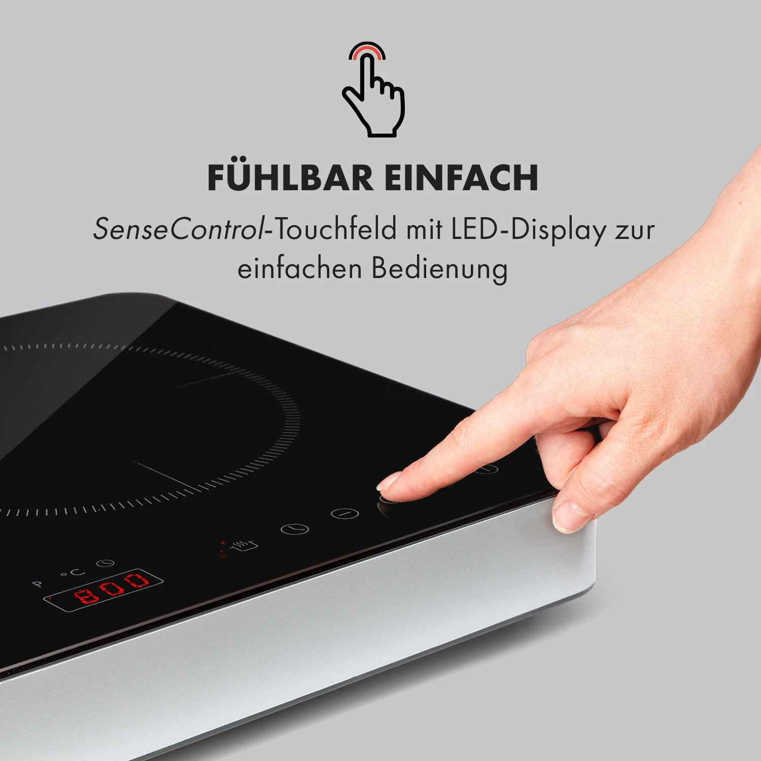 Cookio Kochfeld Induktion Freistehend 3500 W Bis 240 °C Glaskeramik – Bild 3