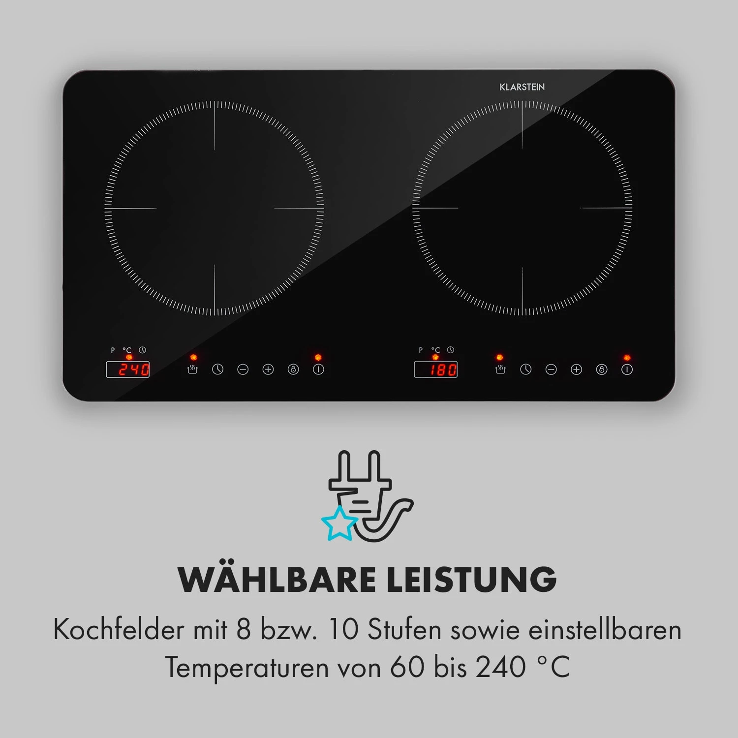 Cookio Kochfeld Induktion Freistehend 3500 W Bis 240 °C Glaskeramik – Bild 4