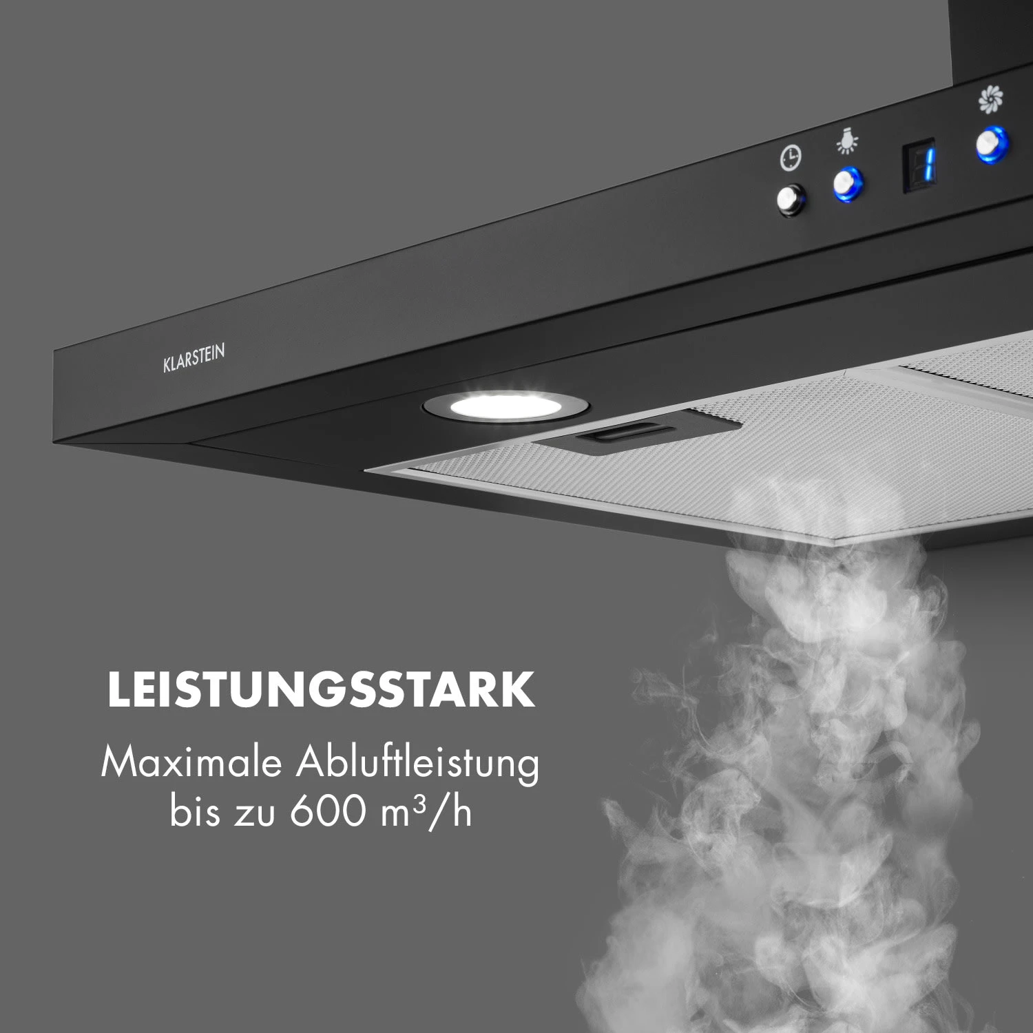Limelight Dunstabzugshaube 90cm Wandhaube 600m³/h Schwarz – Bild 3