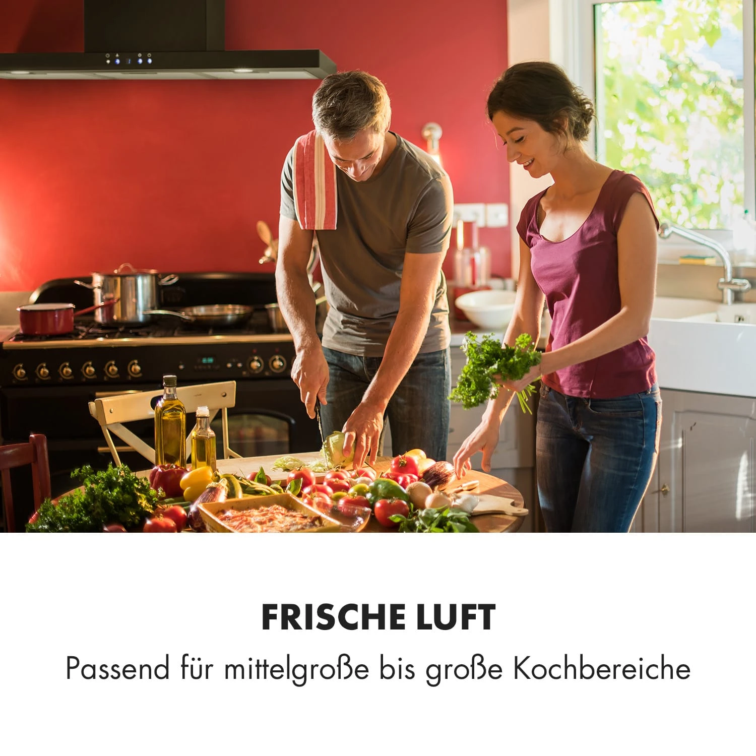 Limelight Dunstabzugshaube 90cm Wandhaube 600m³/h Schwarz – Bild 4