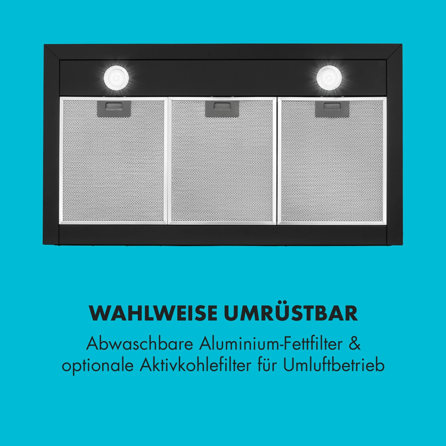 Limelight Dunstabzugshaube 90cm Wandhaube 600m³/h Schwarz – Bild 5