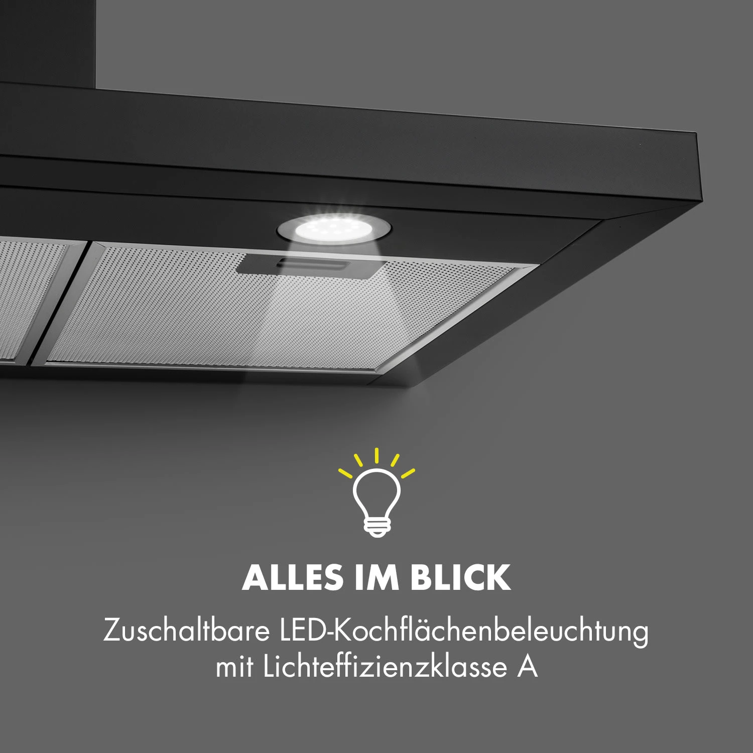 Limelight Dunstabzugshaube 90cm Wandhaube 600m³/h Schwarz – Bild 7