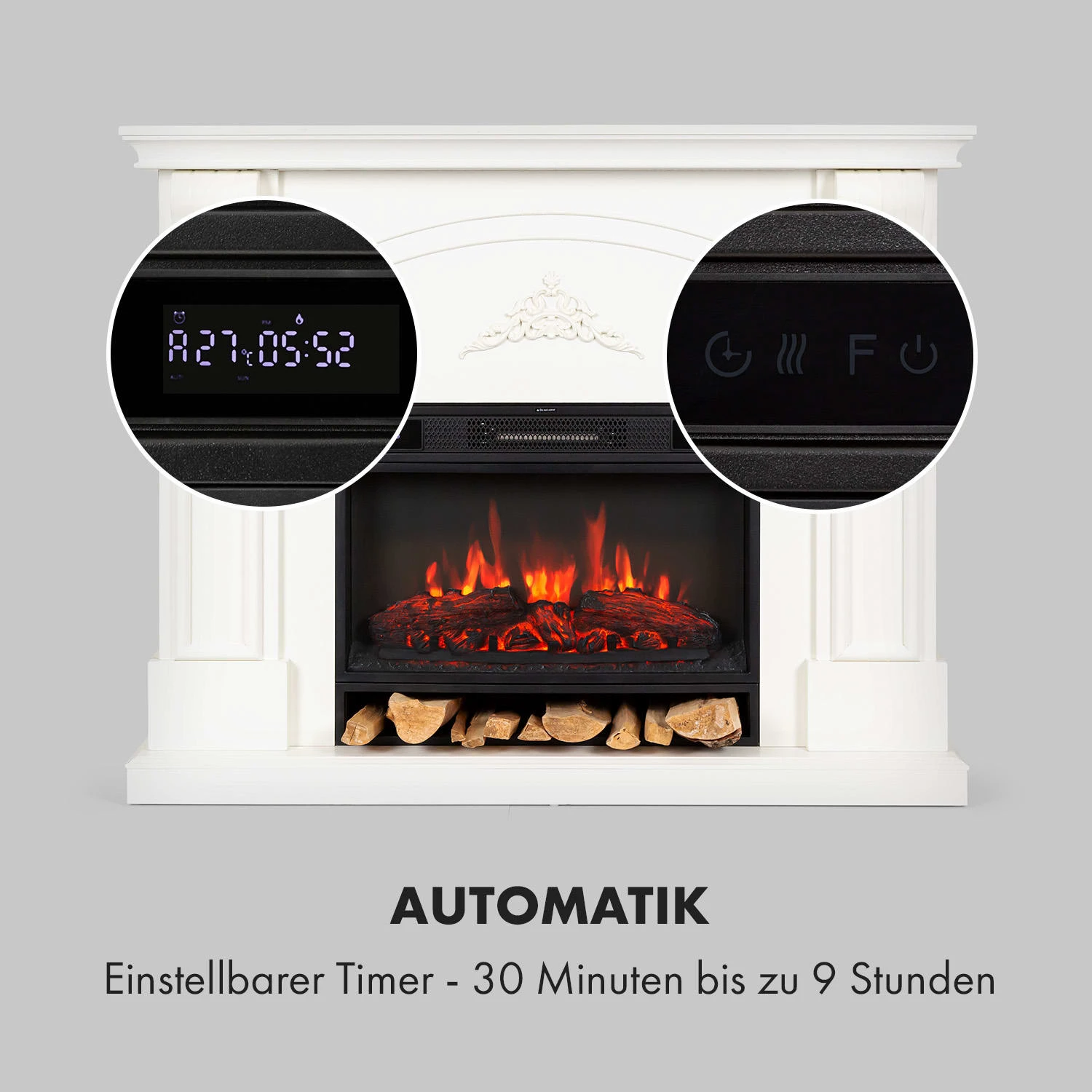 Vulsini Dawn Elektrokamin 1900 W LED-Technik Fernbedienung – Bild 3