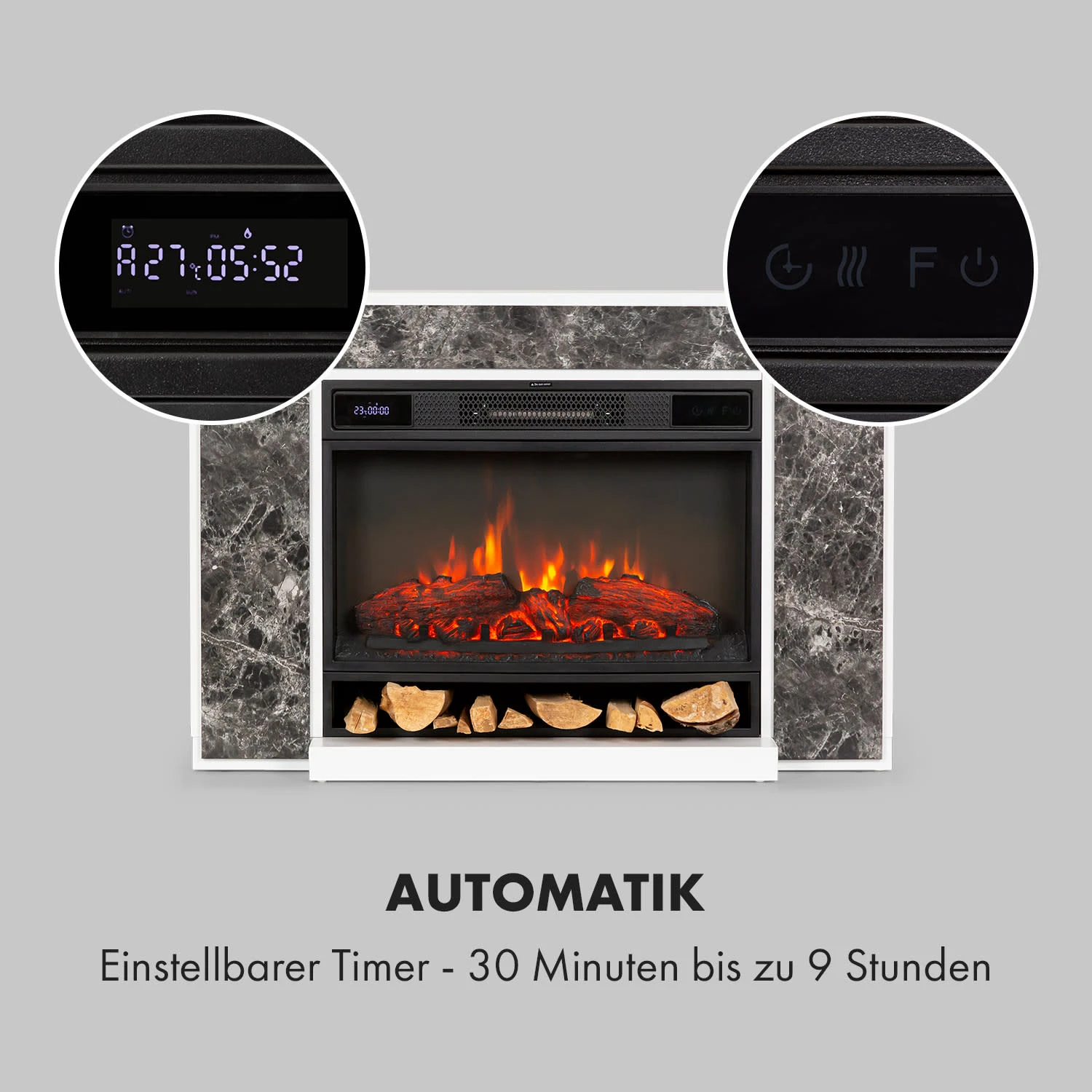 Vulsini Nightfall Elektrokamin 1900 W LED-Technik Fernbedienung – Bild 3