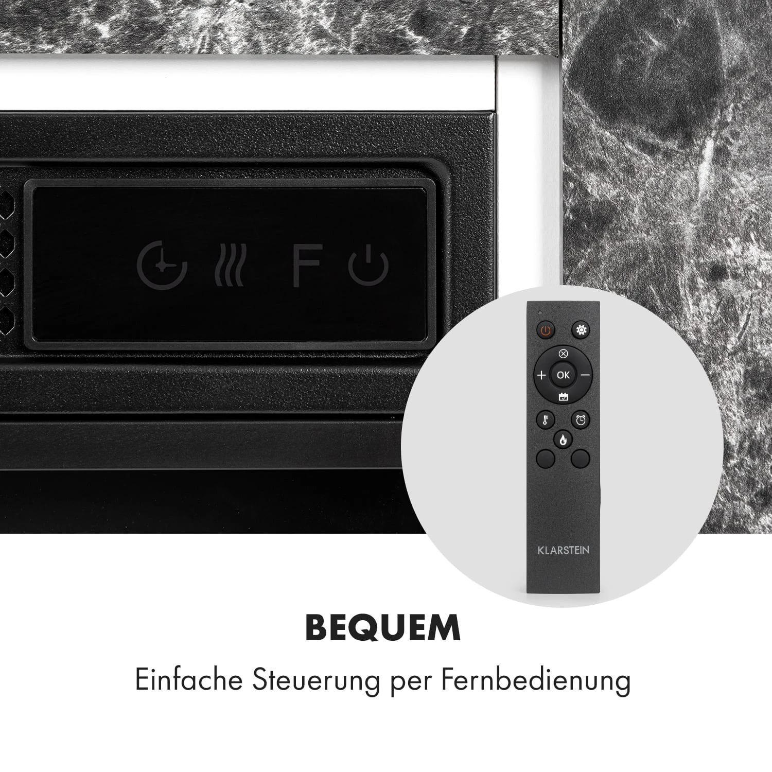 Vulsini Nightfall Elektrokamin 1900 W LED-Technik Fernbedienung – Bild 6