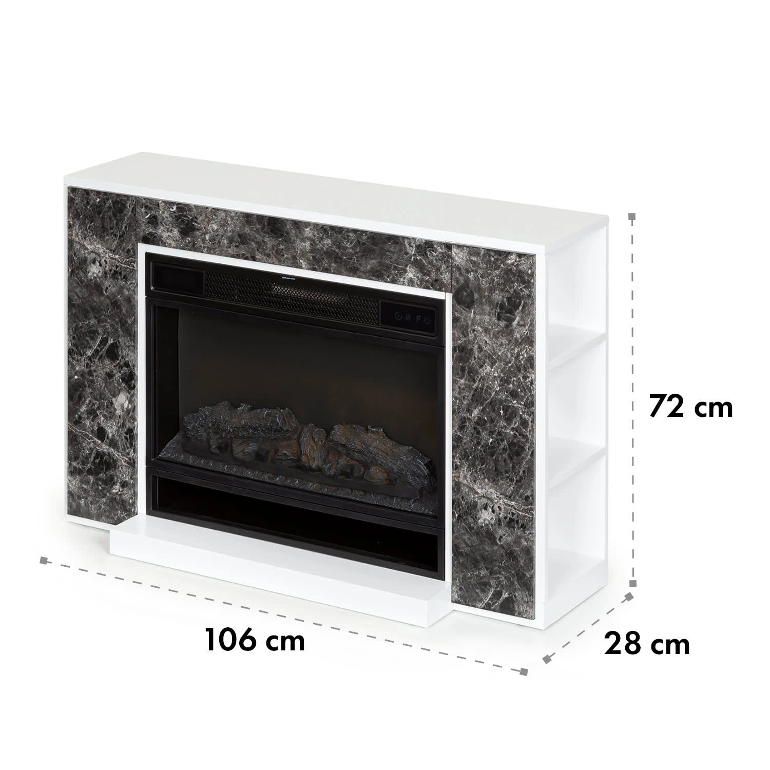 Vulsini Nightfall Elektrokamin 1900 W LED-Technik Fernbedienung – Bild 11