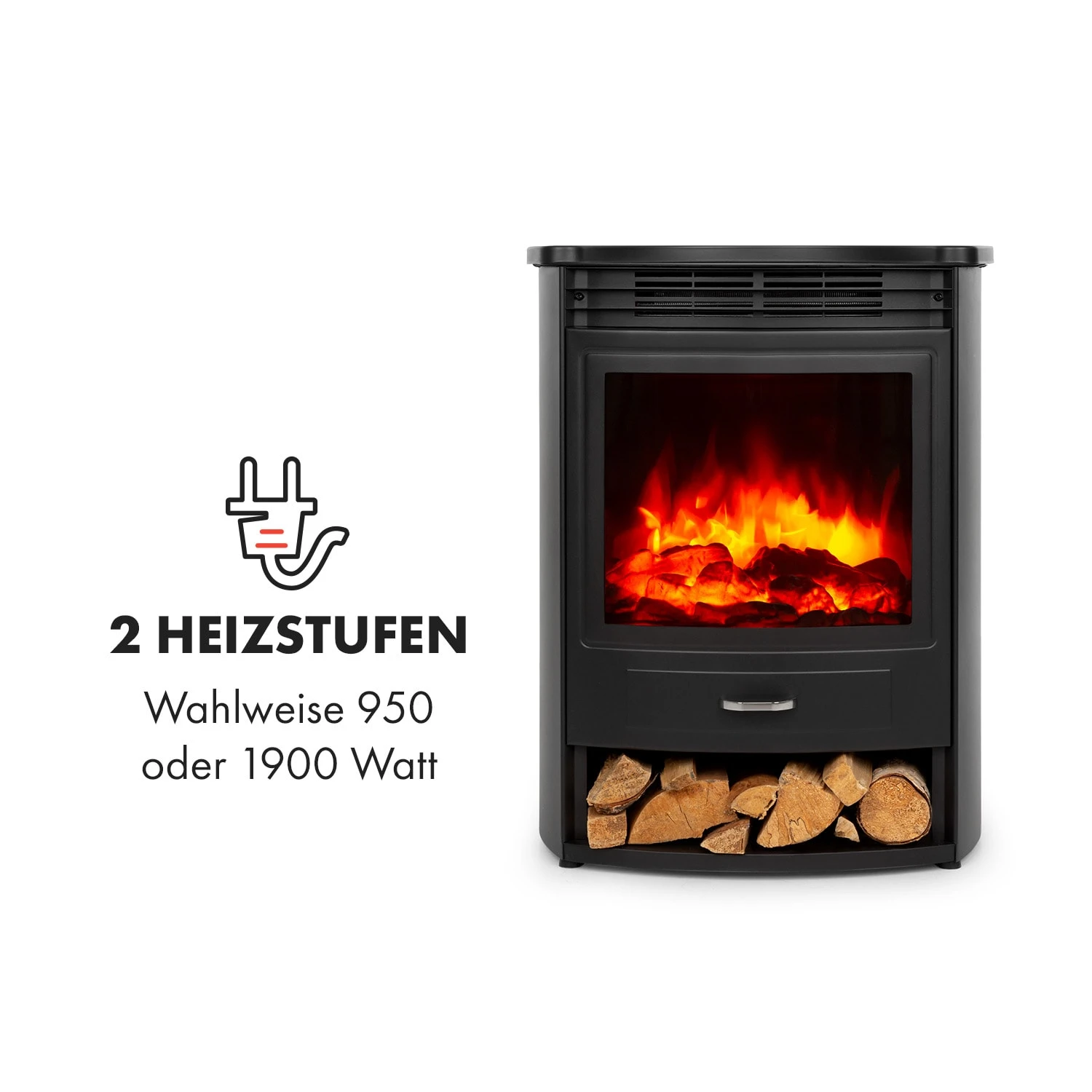 Bormio S Smart Elektrokamin 950/1900W Thermostat Wochentimer – Bild 4