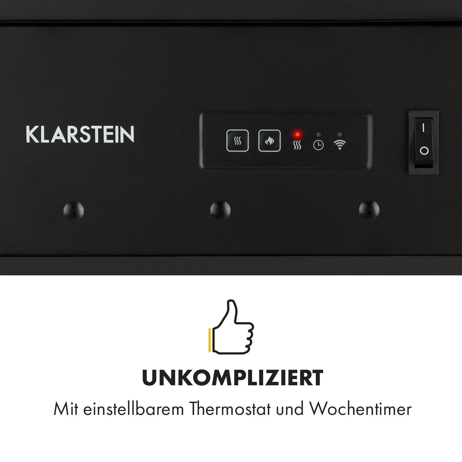 Bormio S Smart Elektrokamin 950/1900W Thermostat Wochentimer – Bild 6