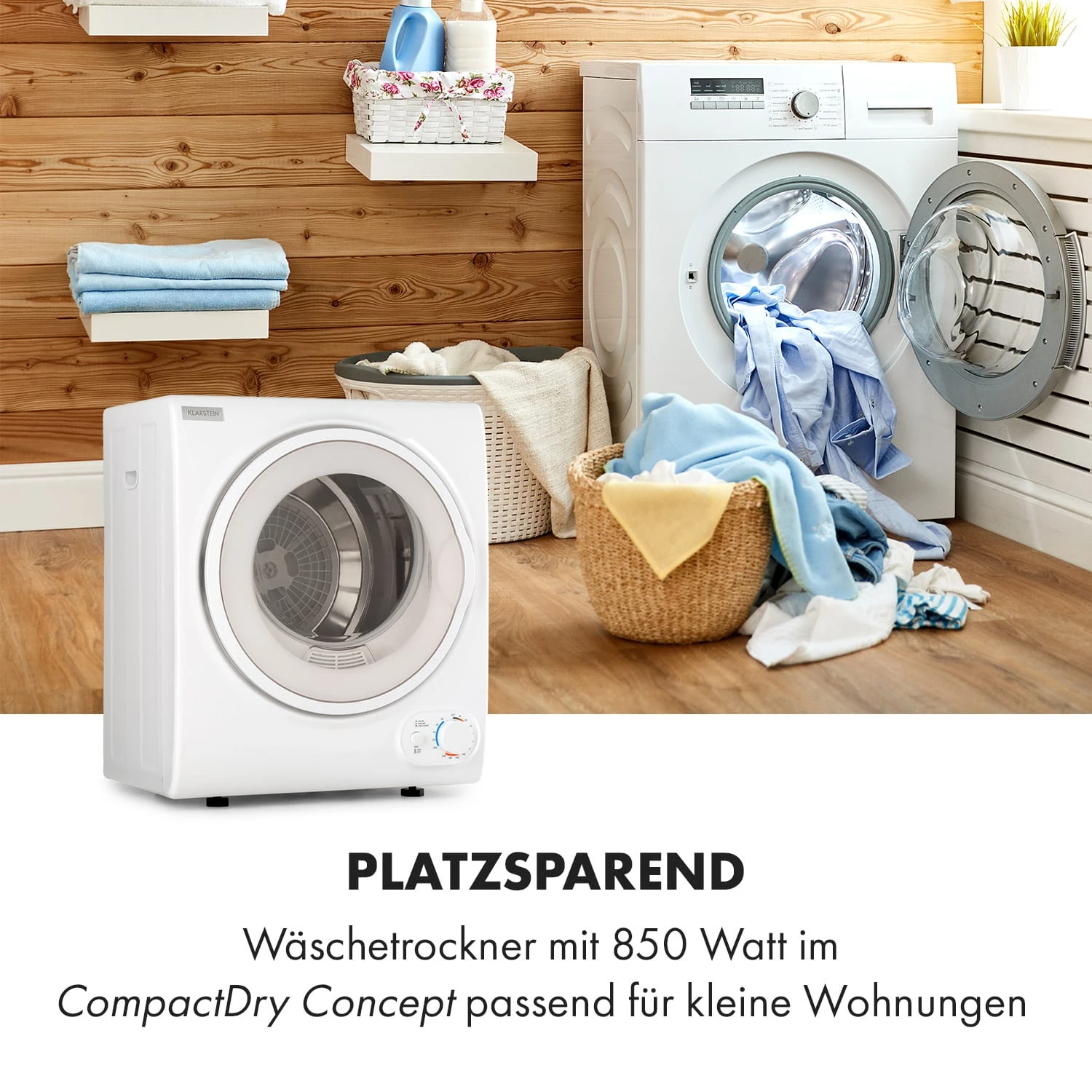 Jet Set 2500 Wäschetrockner Ablufttrockner 850W EEK C 2,5kg 50cm – Bild 2