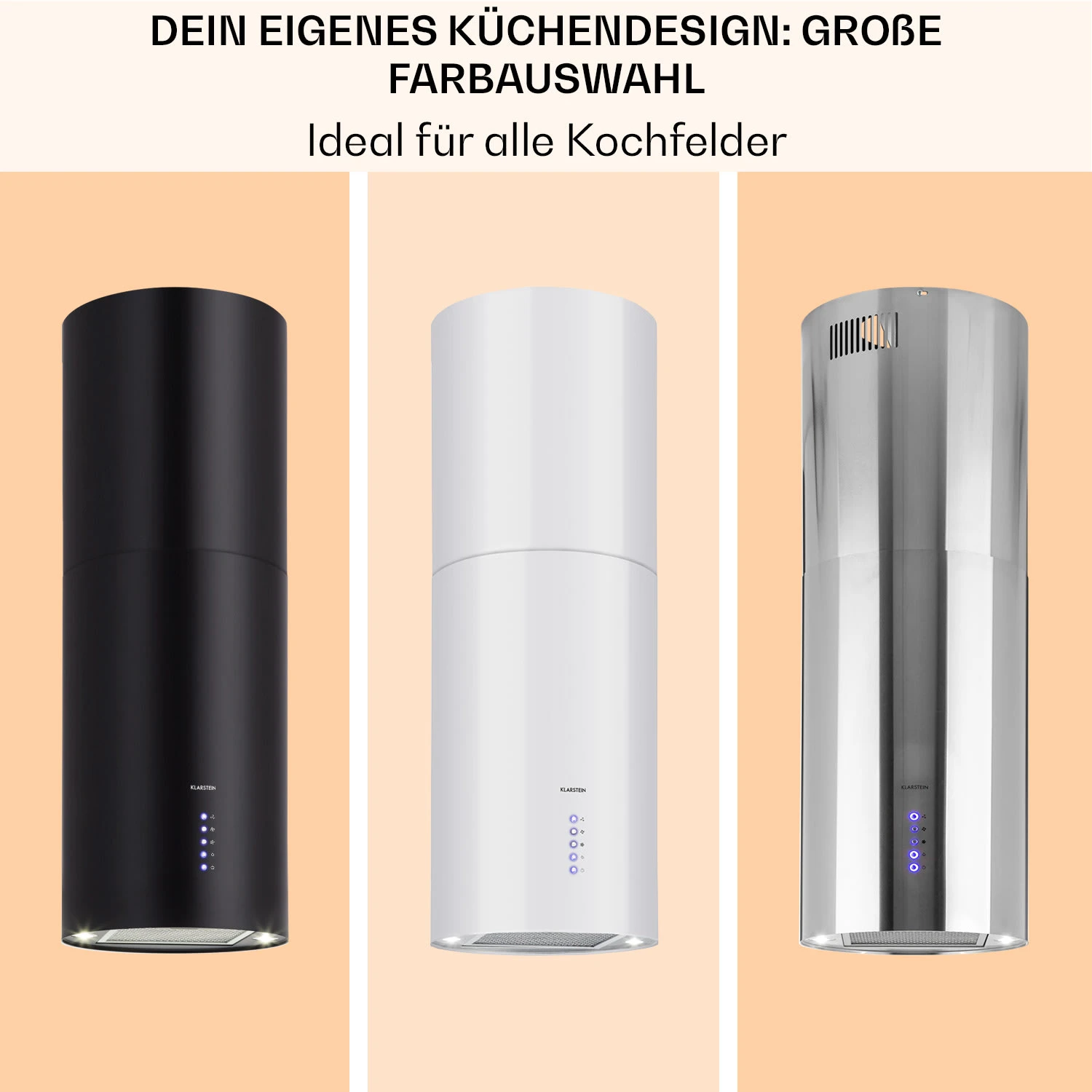 Beretta Inselabzugshaube Ø35cm Ab-/Umluft 650m³/h LED Aktivkohlefilter – Bild 7